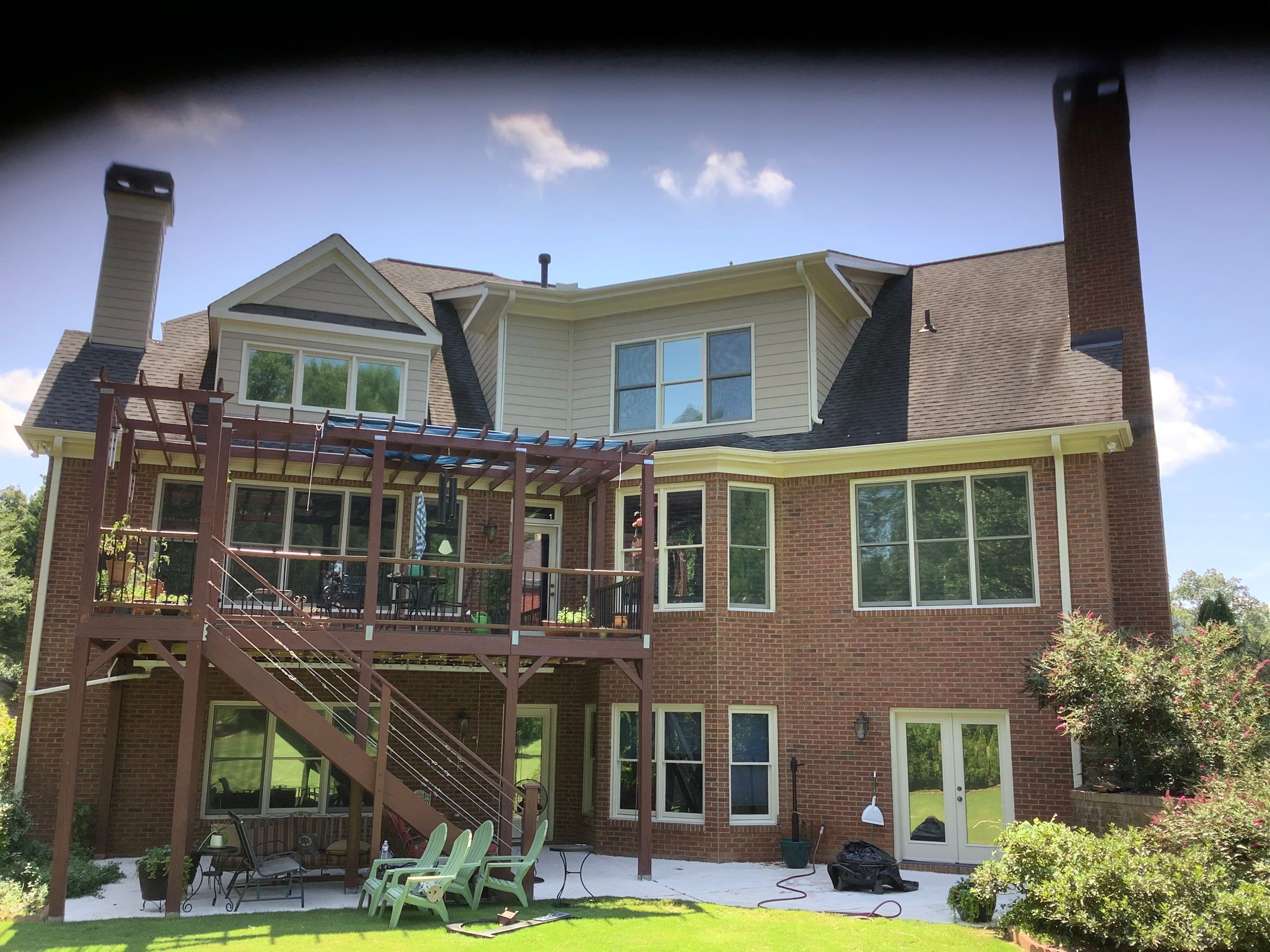 Exterior Trim and Siding Painting for Cumming Red Brick Home by Swift Home Renovations