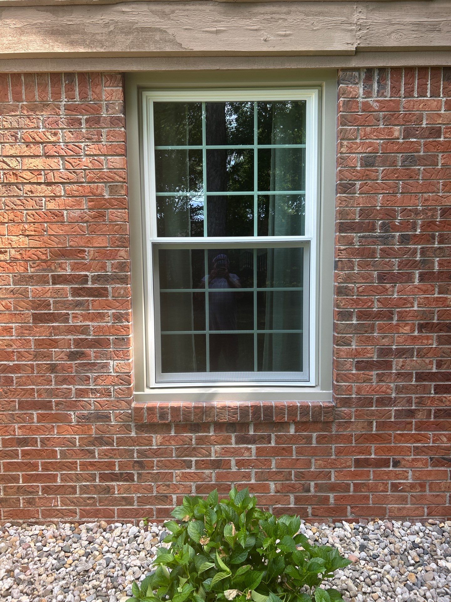 Vinyl Window and Swinging Patio Door Installation in Whiteland, Indiana by Merrifield Exteriors, LLC