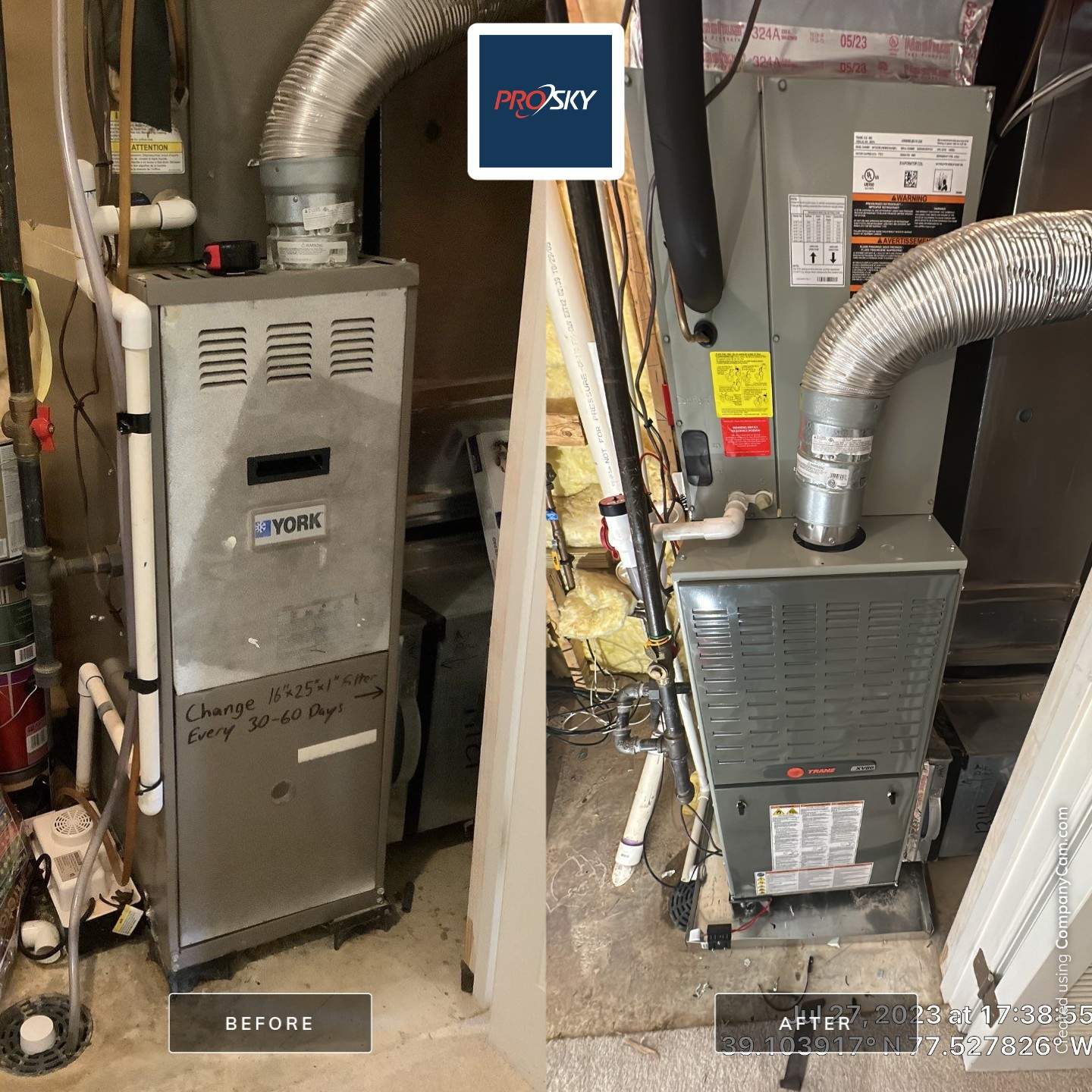 Central Air Conditioning Installation using Trane by Pro Sky Services