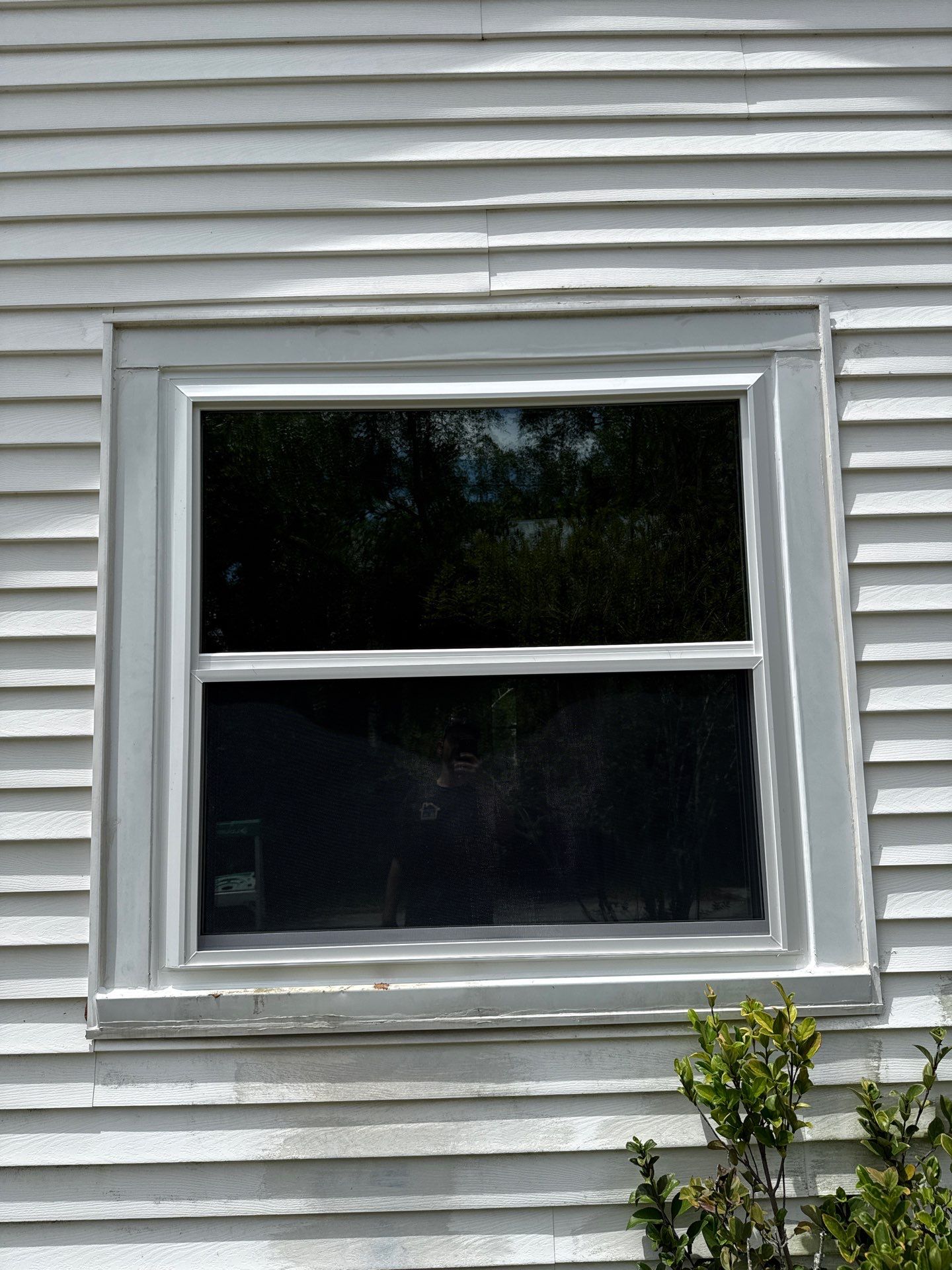 White Vinyl Window Replacement for Residential Home in Williston by Windows & Doors Store