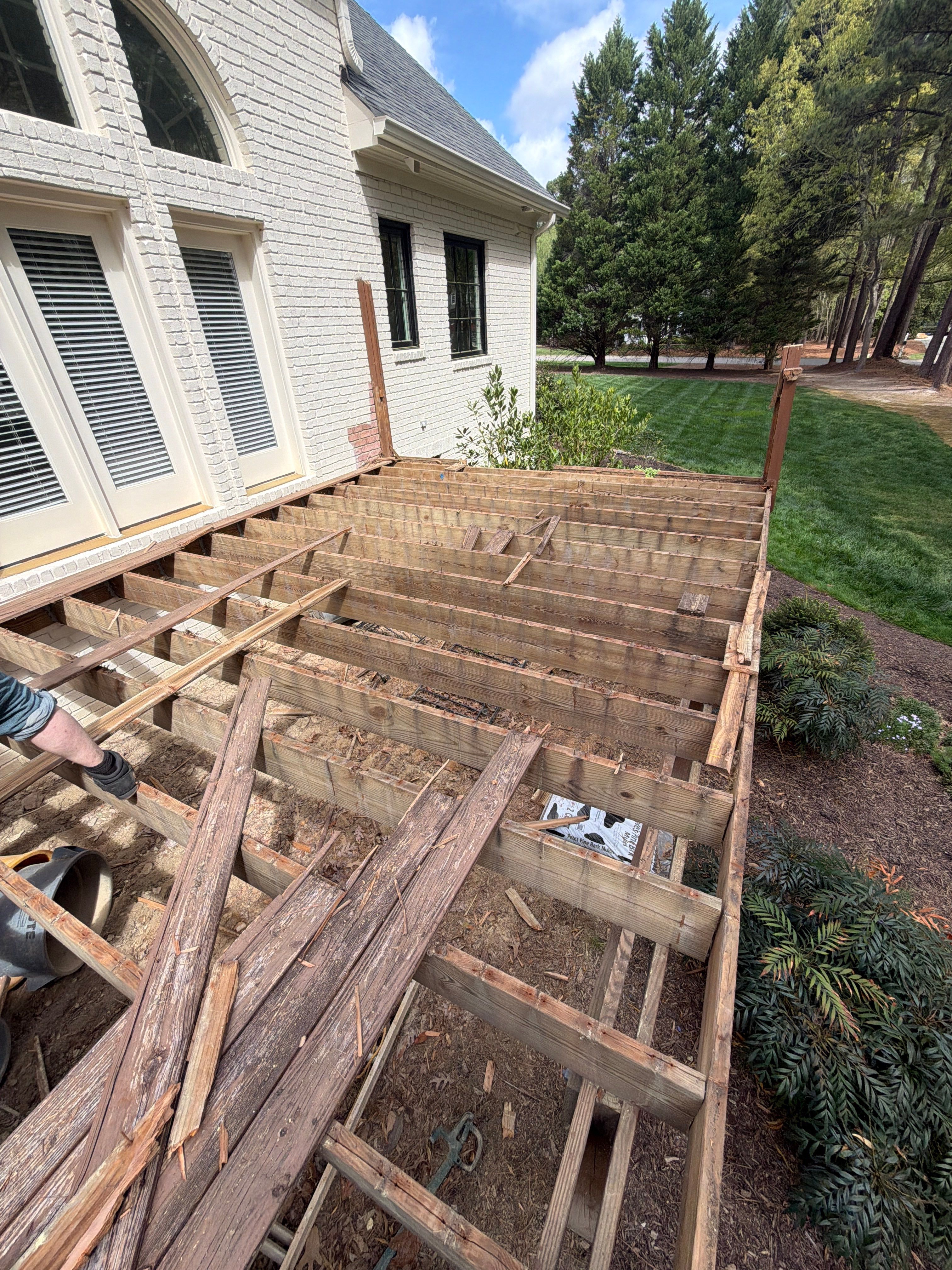 Deck Stain, Round Balusters & Screened Porch Transformation by Billy Weatherspoon Contractor