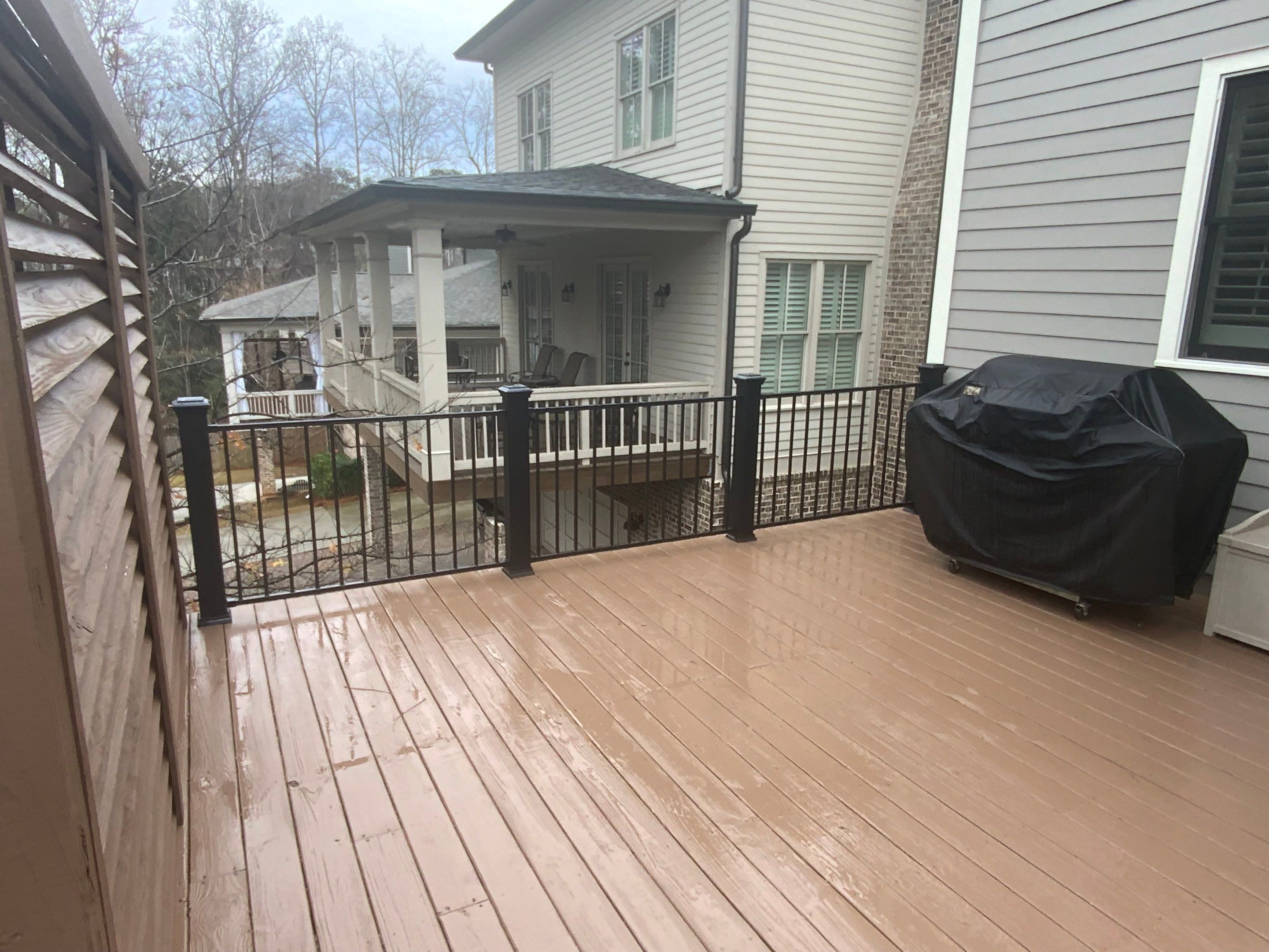 Modern Black Metal Railing and Composite Deck Upgrade in Norcross by Swift Home Renovations