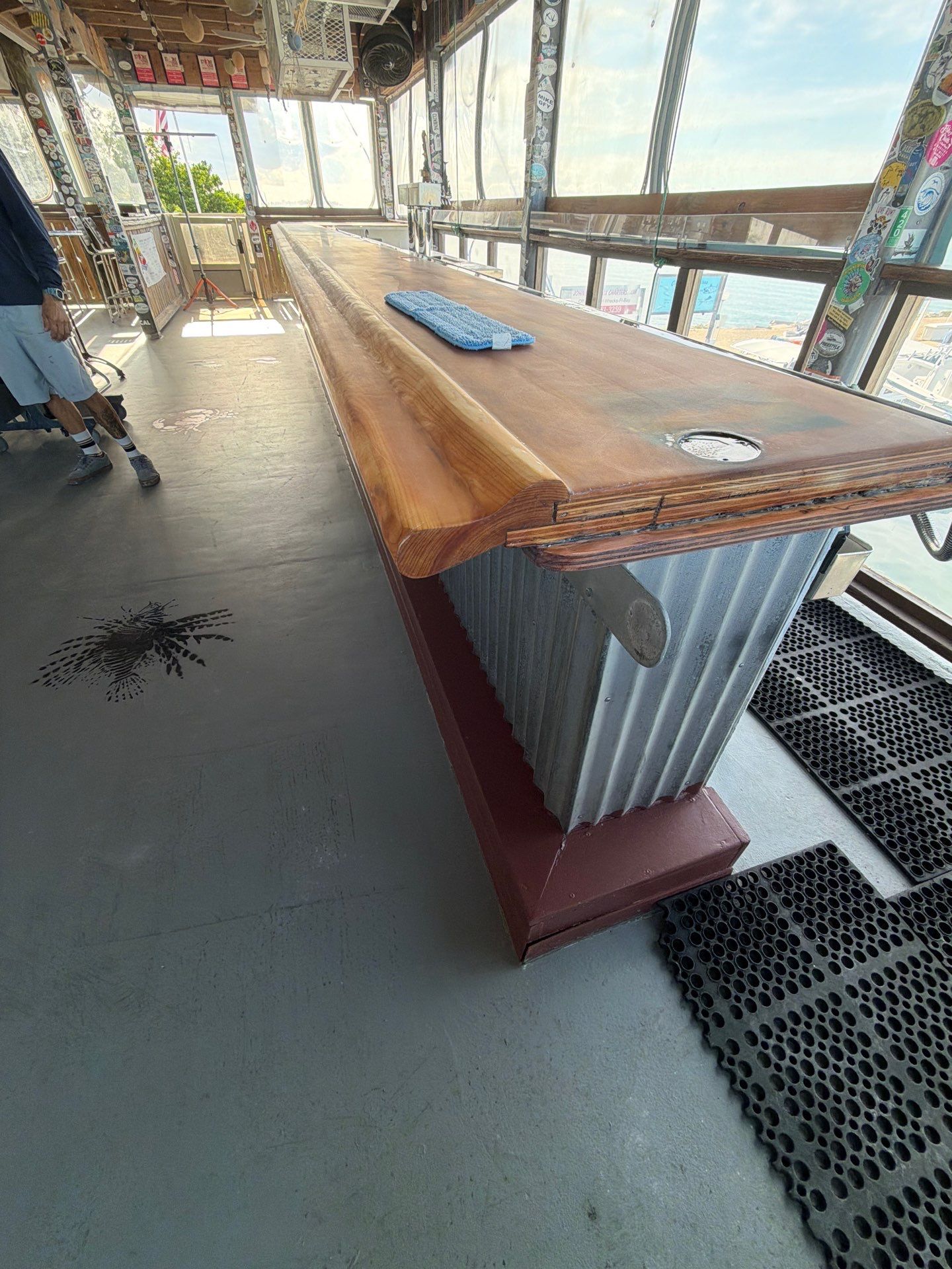 LOCAL FAMOUS FL KEYS BAR REFINISH by Tropical Epoxy Coatings & Creations LLC 
