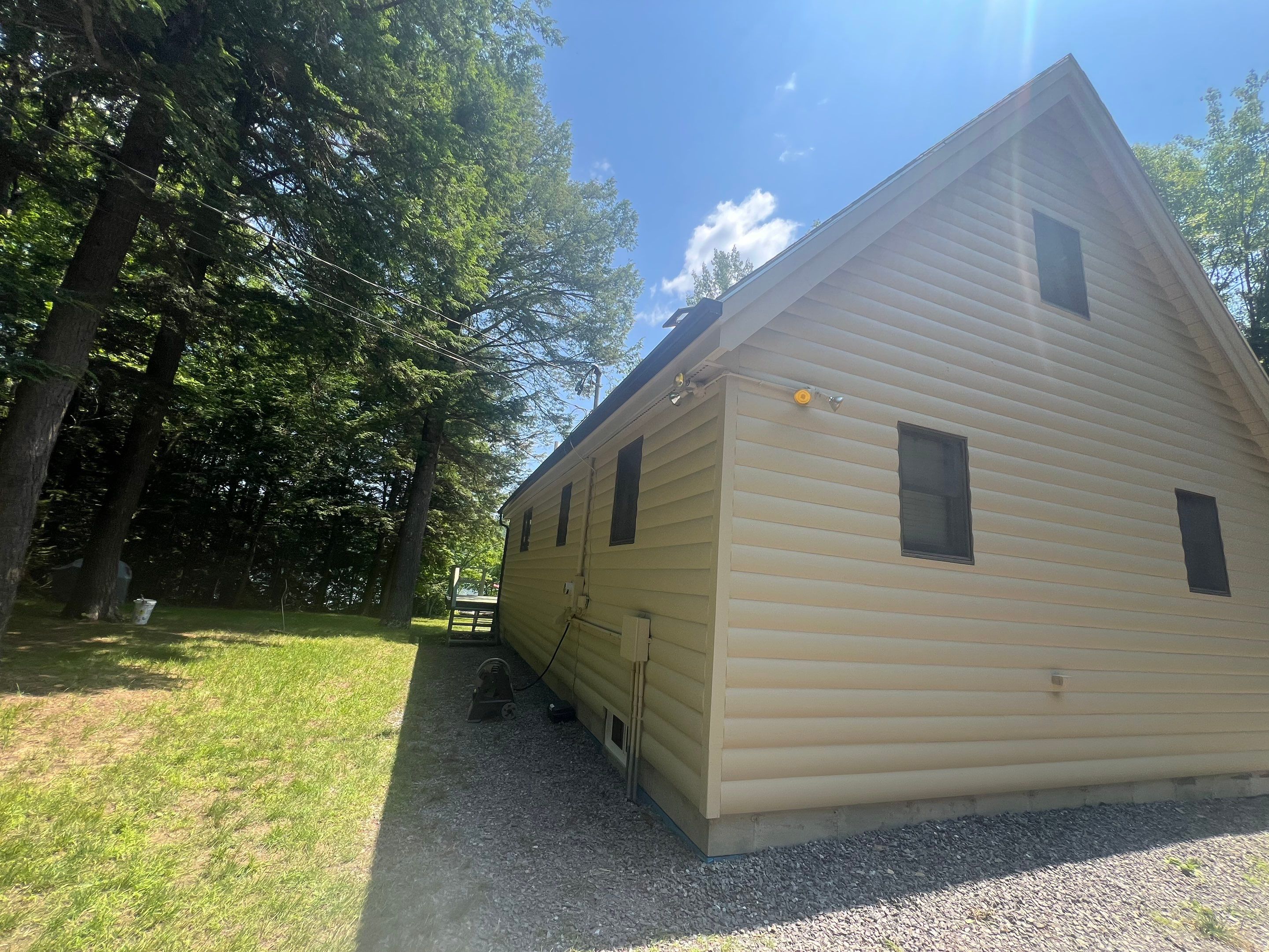 Log Cabin Exterior Restoration and Siding Staining in Readfield by Picture Perfect Pro Painting