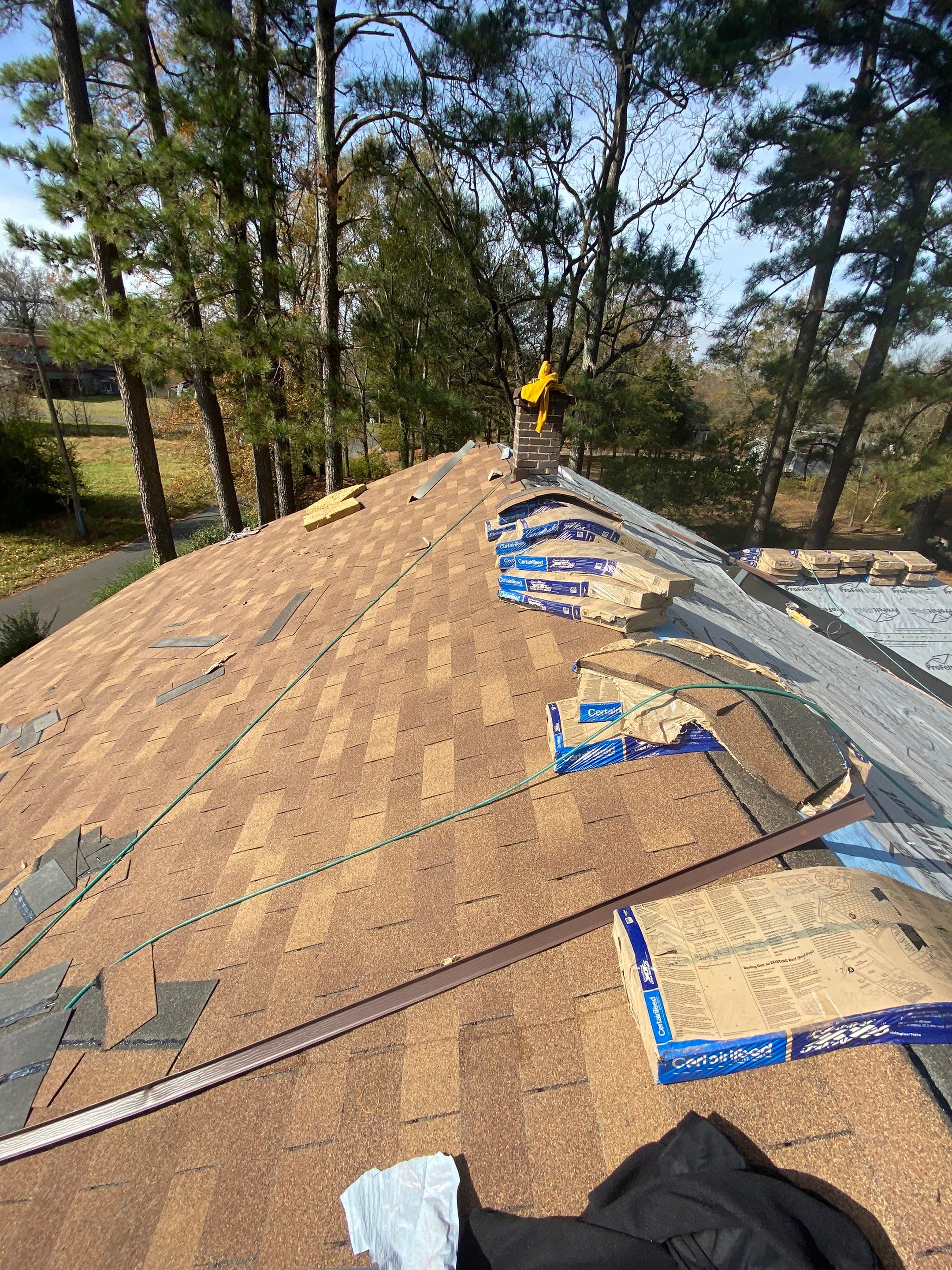 Residential Shingle Reroof using CertainTeed XT25: Resawn Shake by Hostetler Roofing