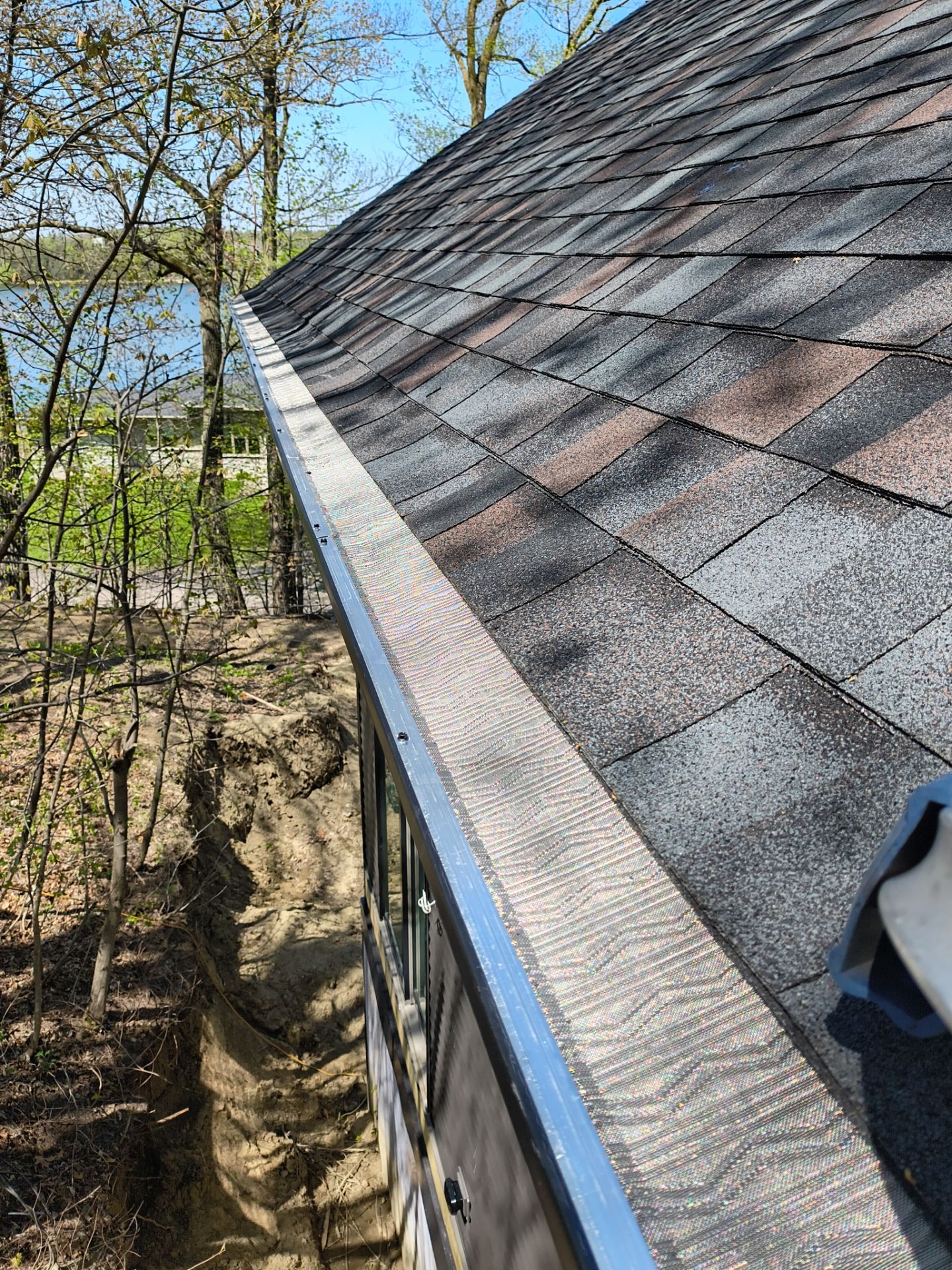 đź–¤ 6" Black Gutter Installation + Leaf Blaster Pro by Next Level Seamless Gutters / Exteriors Inc.
