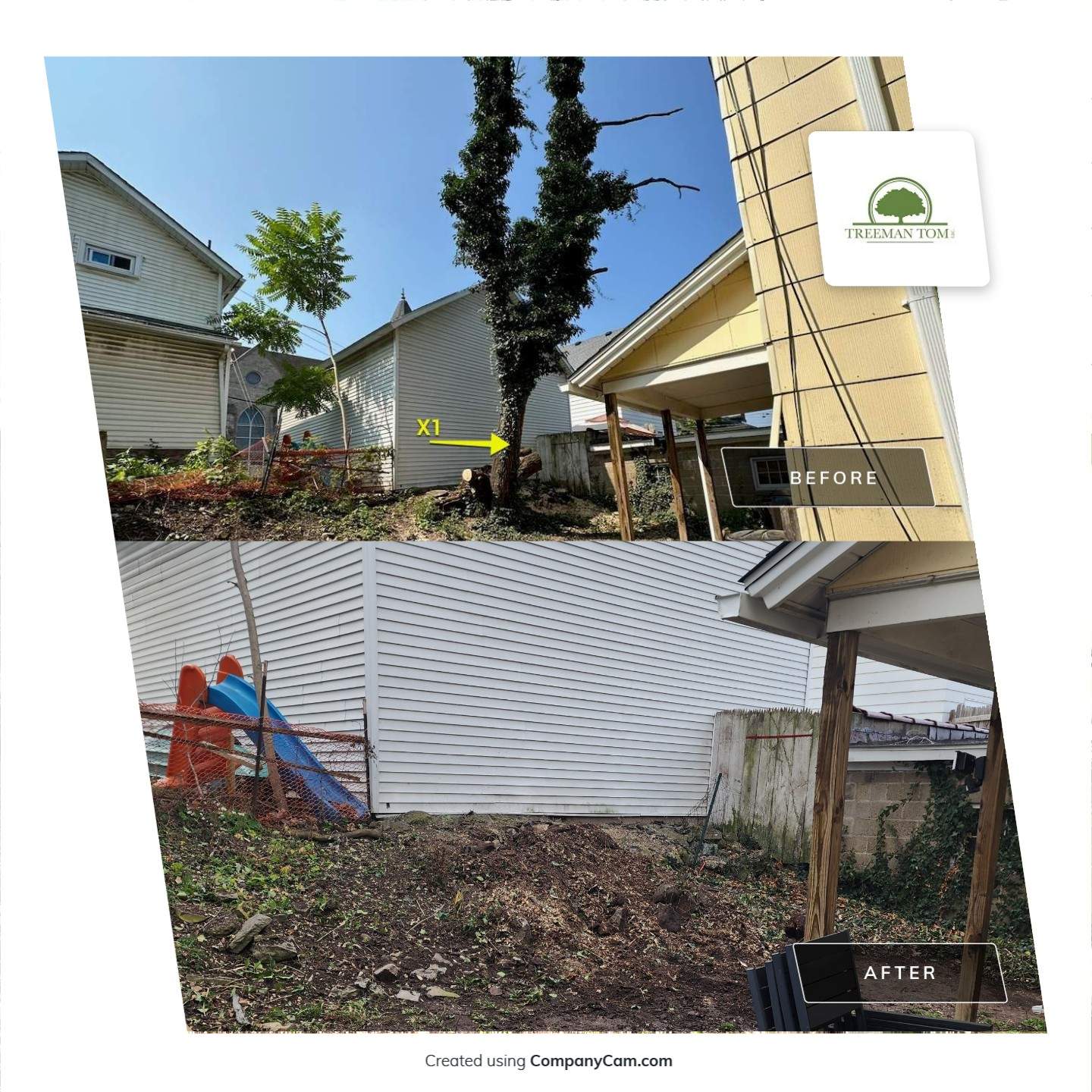 Tree Removal using Spider Lift: Hard Access by Treeman Tom LLC