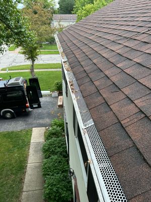 Turtle Shell gutter protection installation in Naperville, IL 60565, photograph 6