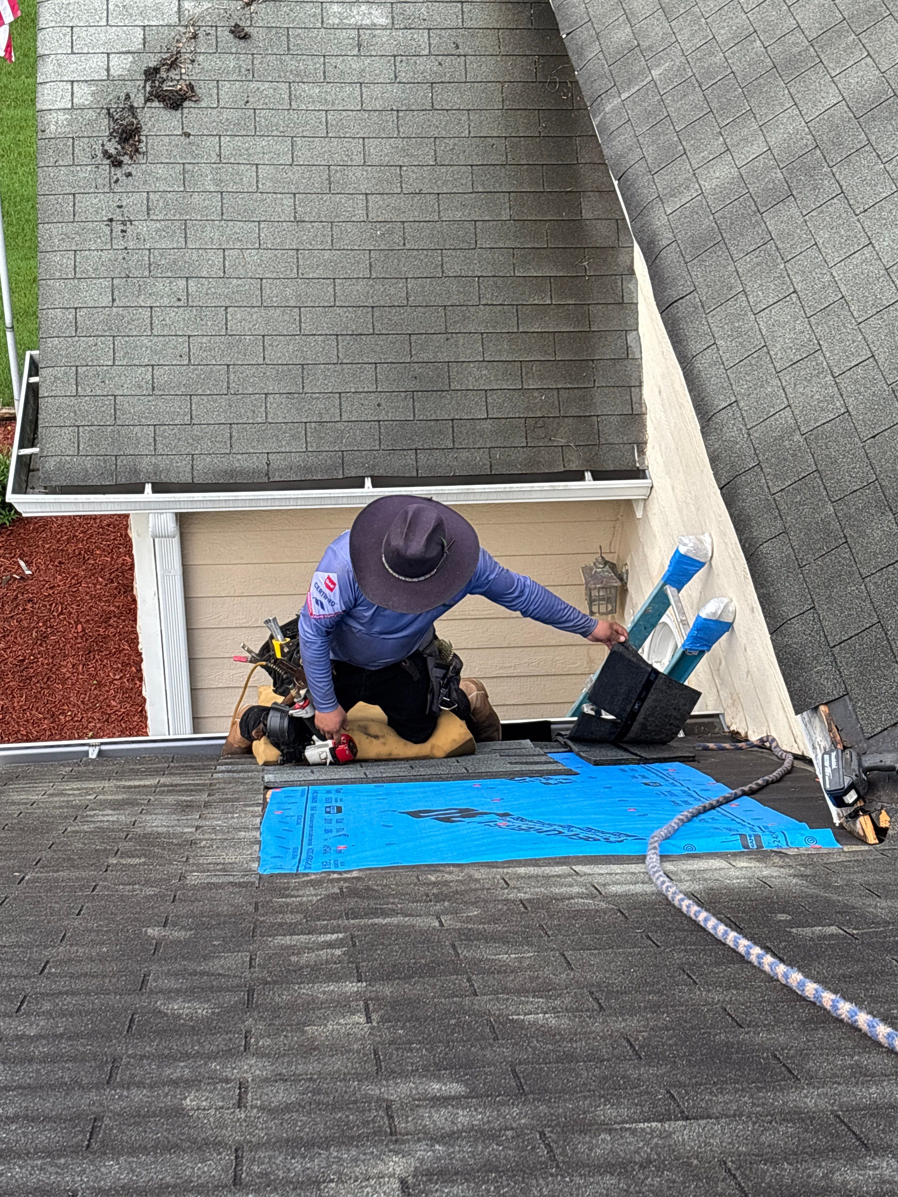 Roof repair by Deerfield Roofing LLC