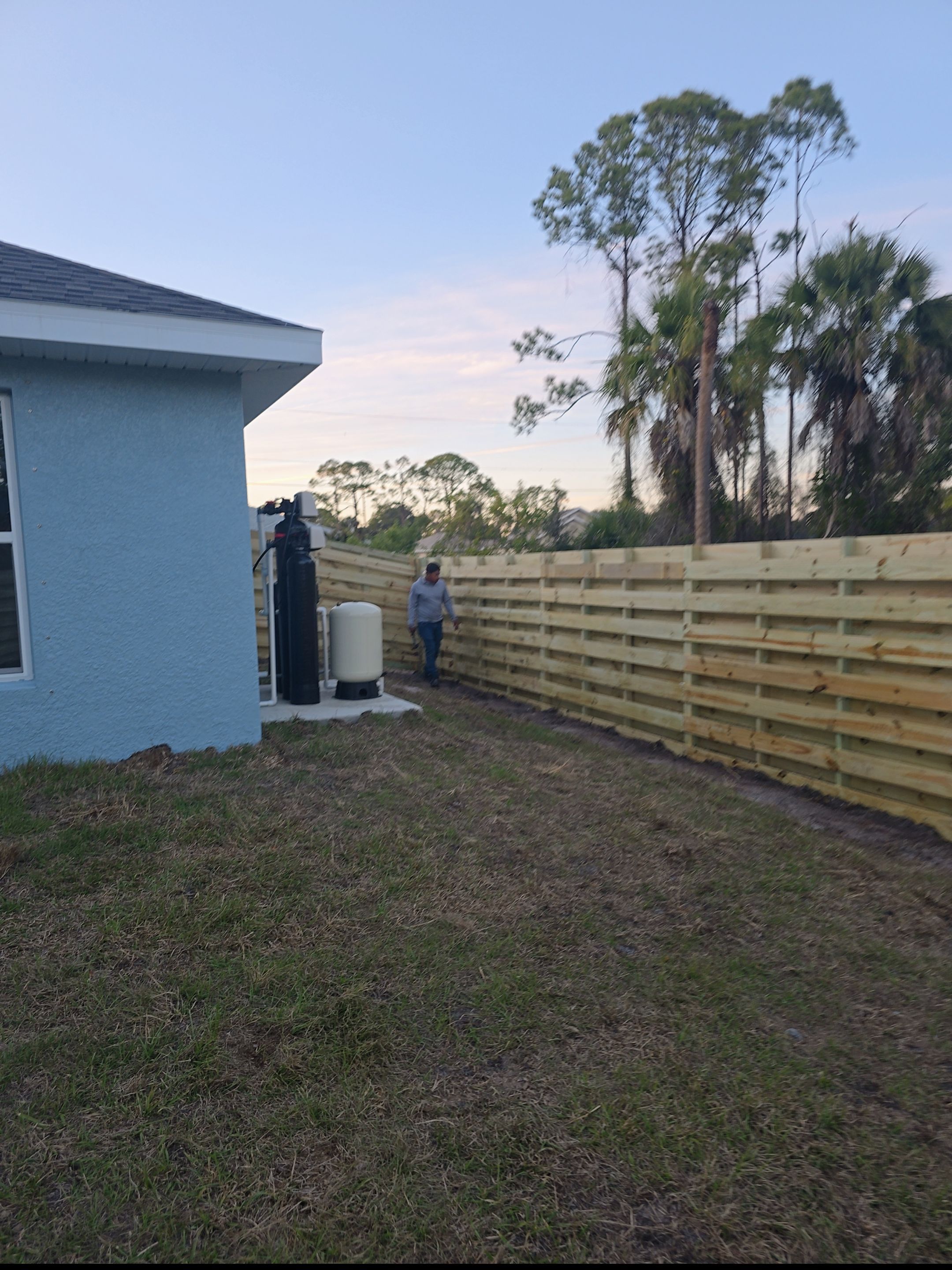 Horizontal Wood Shadowbox in North Port by True Fence LLC