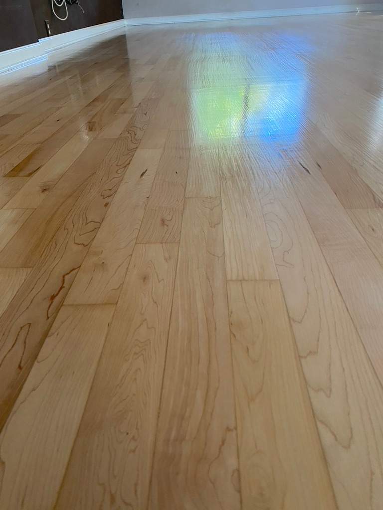 Former Gym Floors Refinished in Newcastle Residential Home by Footprints Floors South Sacramento
