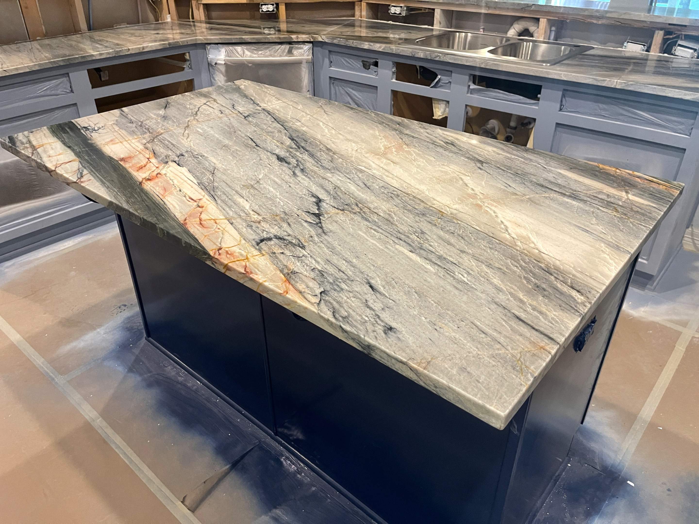 Custom Natural Stone Countertop Installation for San Antonio Kitchen Remodel by Mena stone surfaces