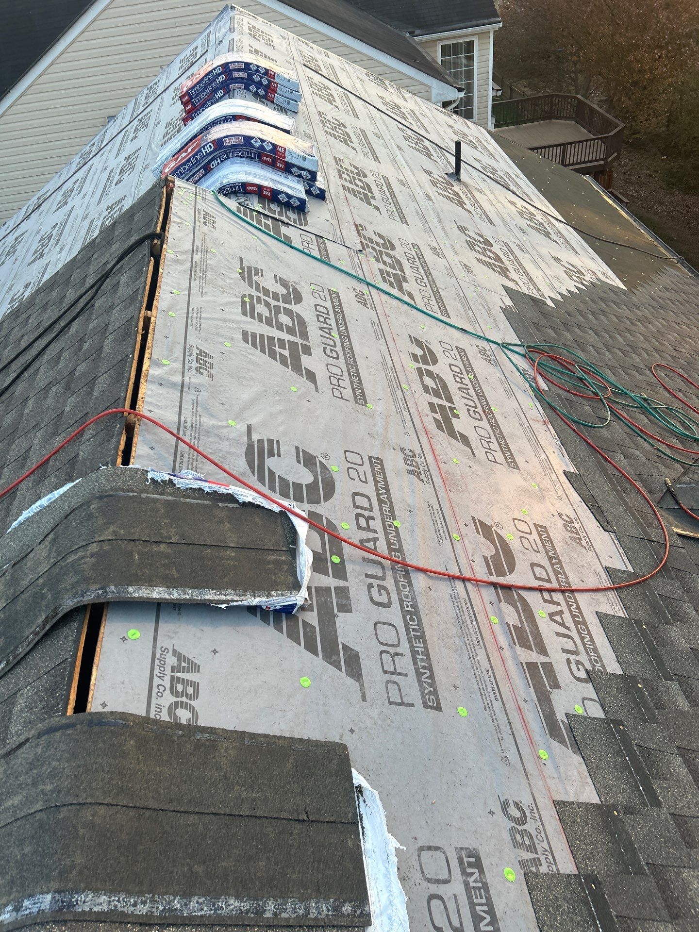 Residential Roof Replacement using GAF HDZ - Weathered Wood by Elite Roofing LLC