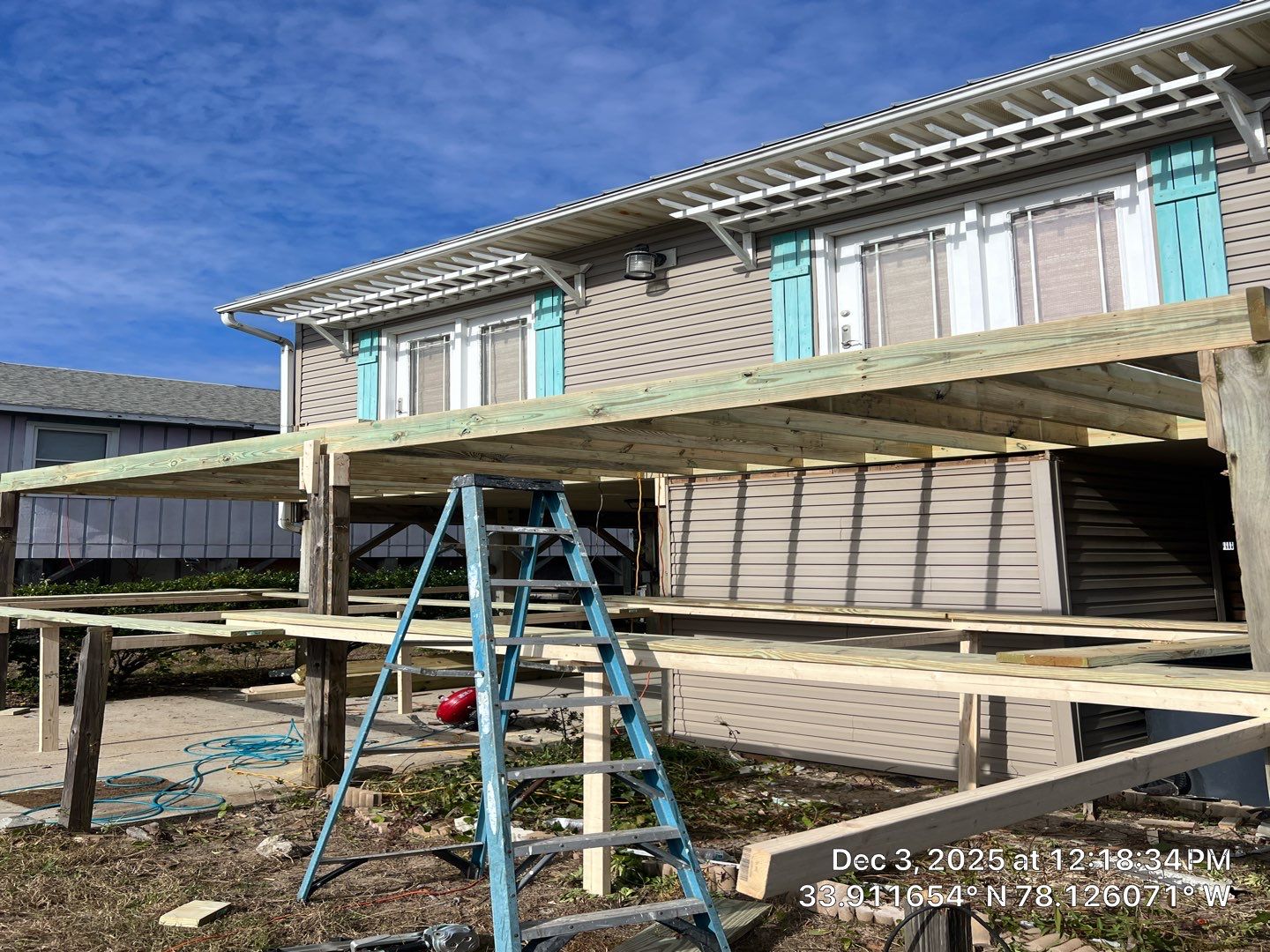 Deck Construction in Oak Island, NC | Coastal Outdoor Living Project by RGR Construction and Roofing, LLC