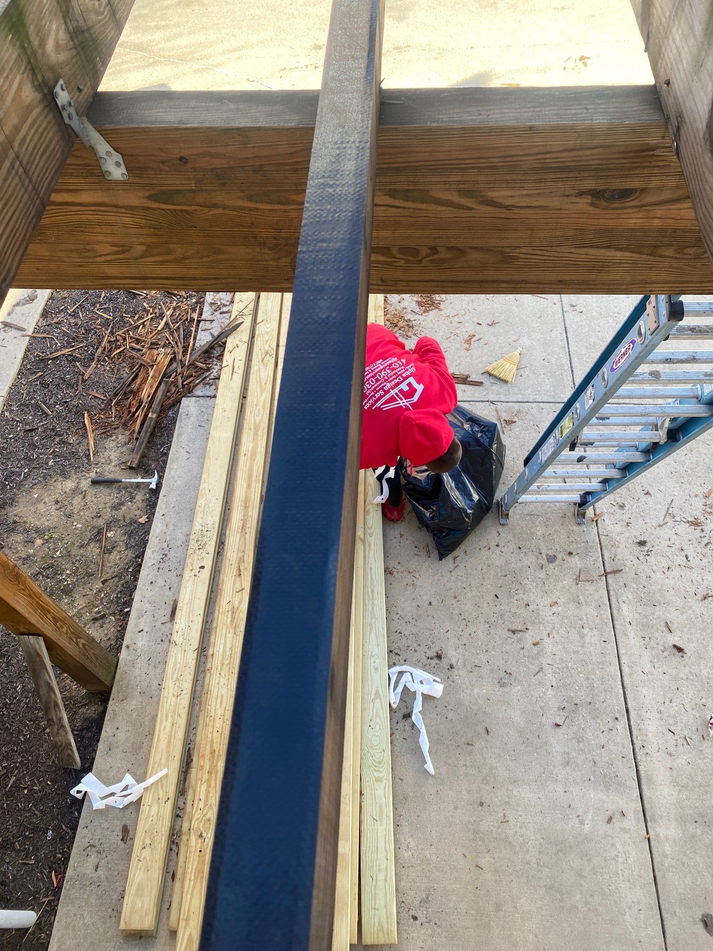 Deck Repair, New steps, New Paint job  by Alpha Design Services