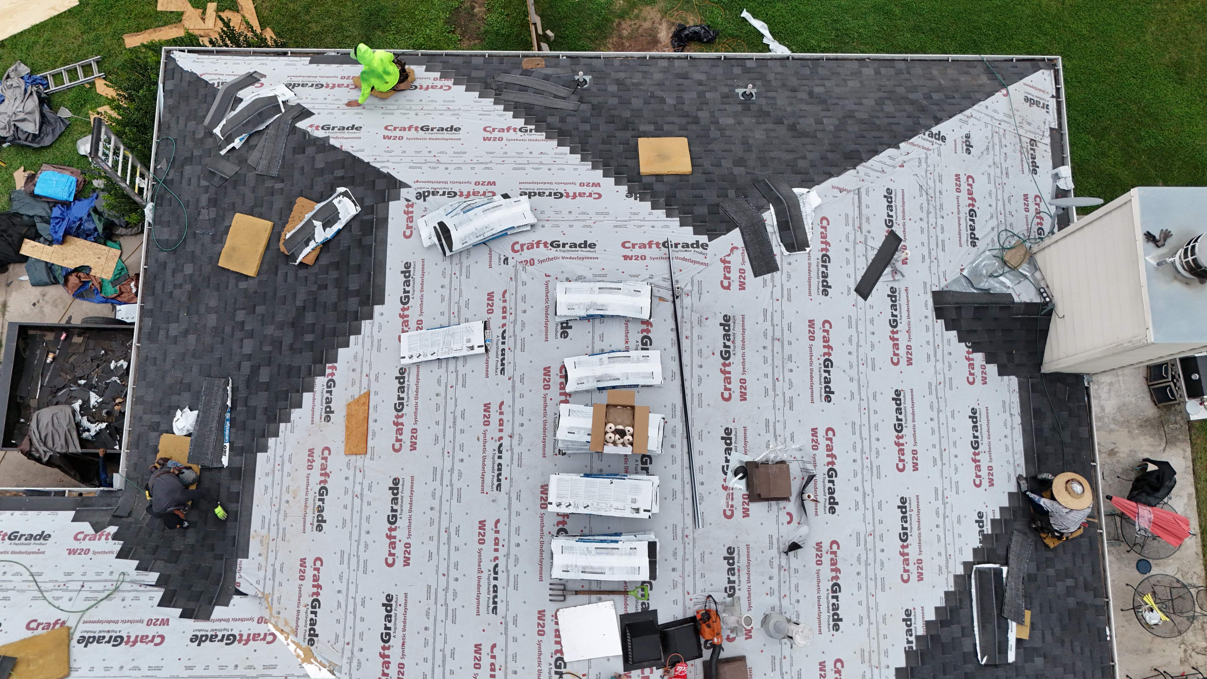 Charcoal Shingle Roof Replacement — North Houston, TX by PL Roofing & SB Roofing, LLC.