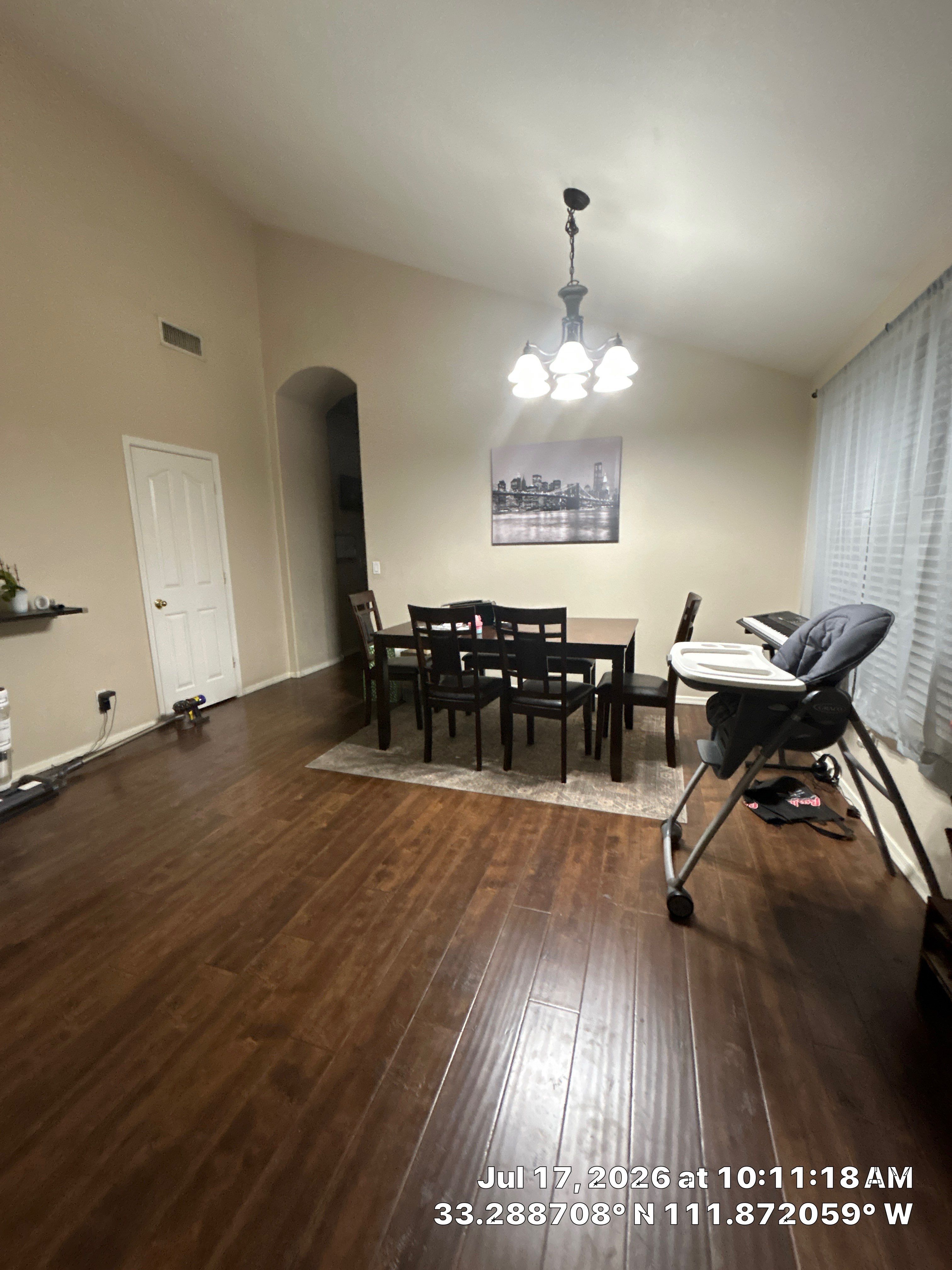Dark Wood Look Laminate Flooring Installation in Chandler by CompanyCam Sales Demo