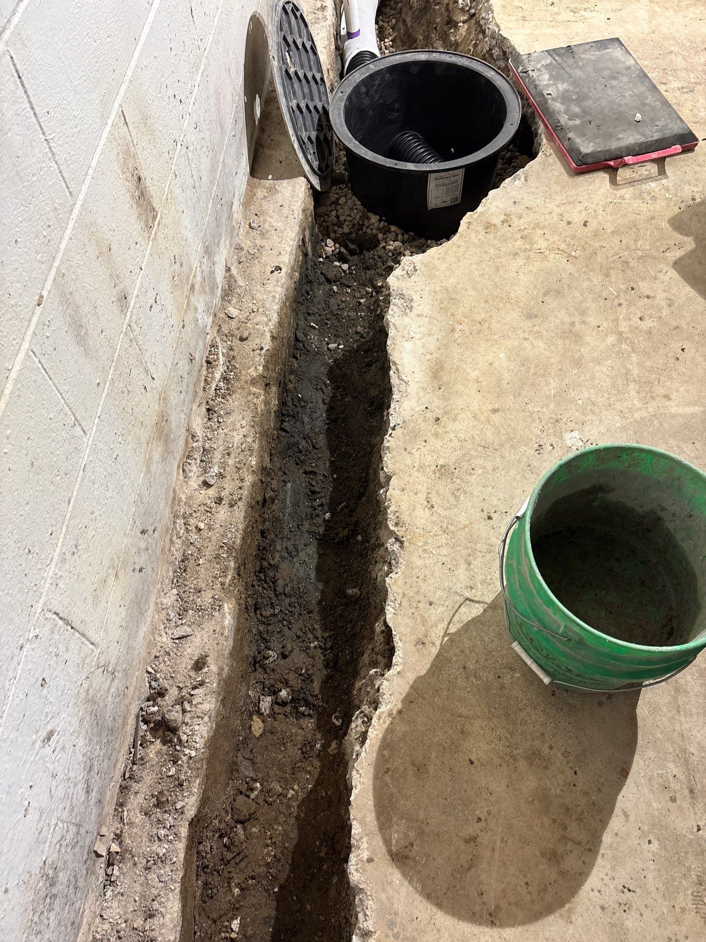 Drain tile & a sump pump for Ruth by Waterproofing Northeast