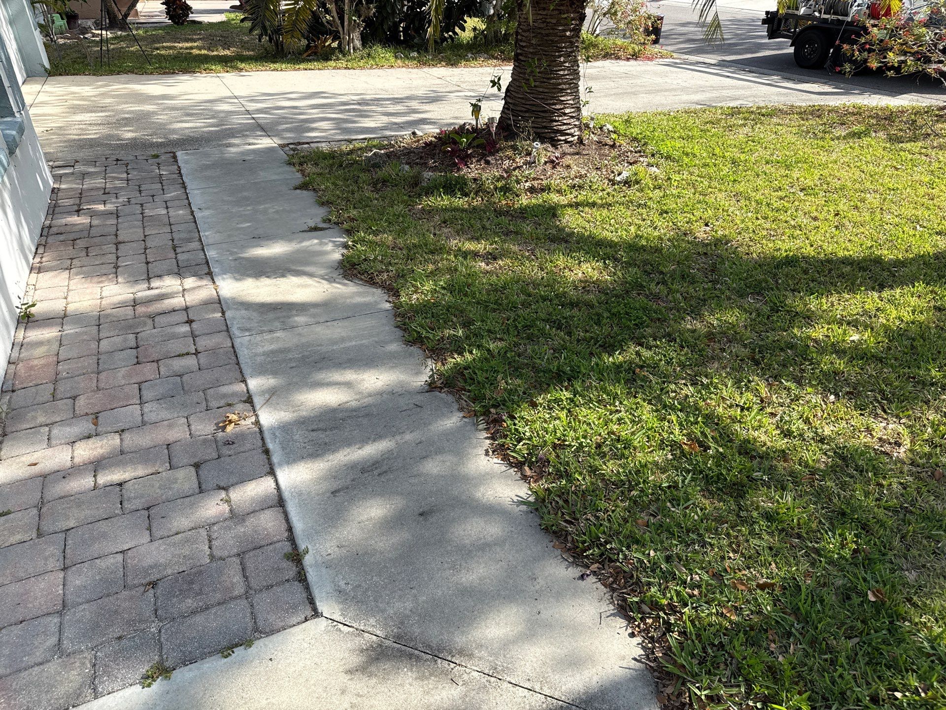 Concrete Driveway, Entryway & Street Curbing Cleaning | Foster’s Creek Community | Palmetto, FL by Sunshine AquaWash