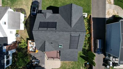 Where integrity meets innovation:  Our very first installation of GAF energy timberline solar shingles