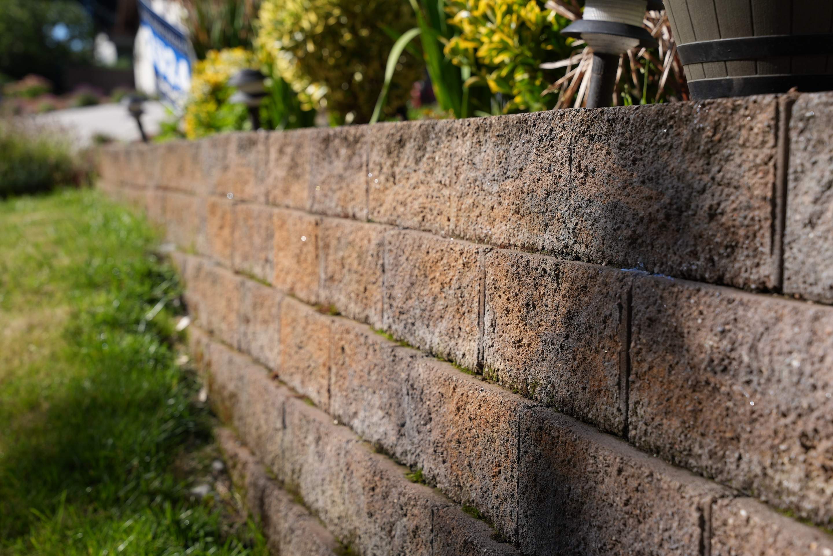 Mehta | Tiled Driveway with Sealer & Retaining Wall  by Jireh Asphalt & Concrete Inc 