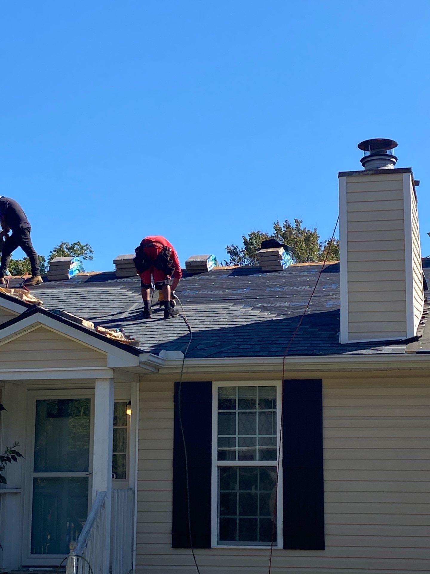 Roof replacement and interior repair by hail and wind damage by Just Brilliant Restoration JBR