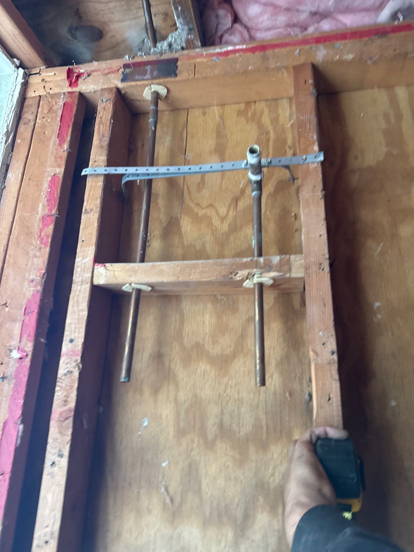 Installing Water Pipe for Shower by Us Plumbing