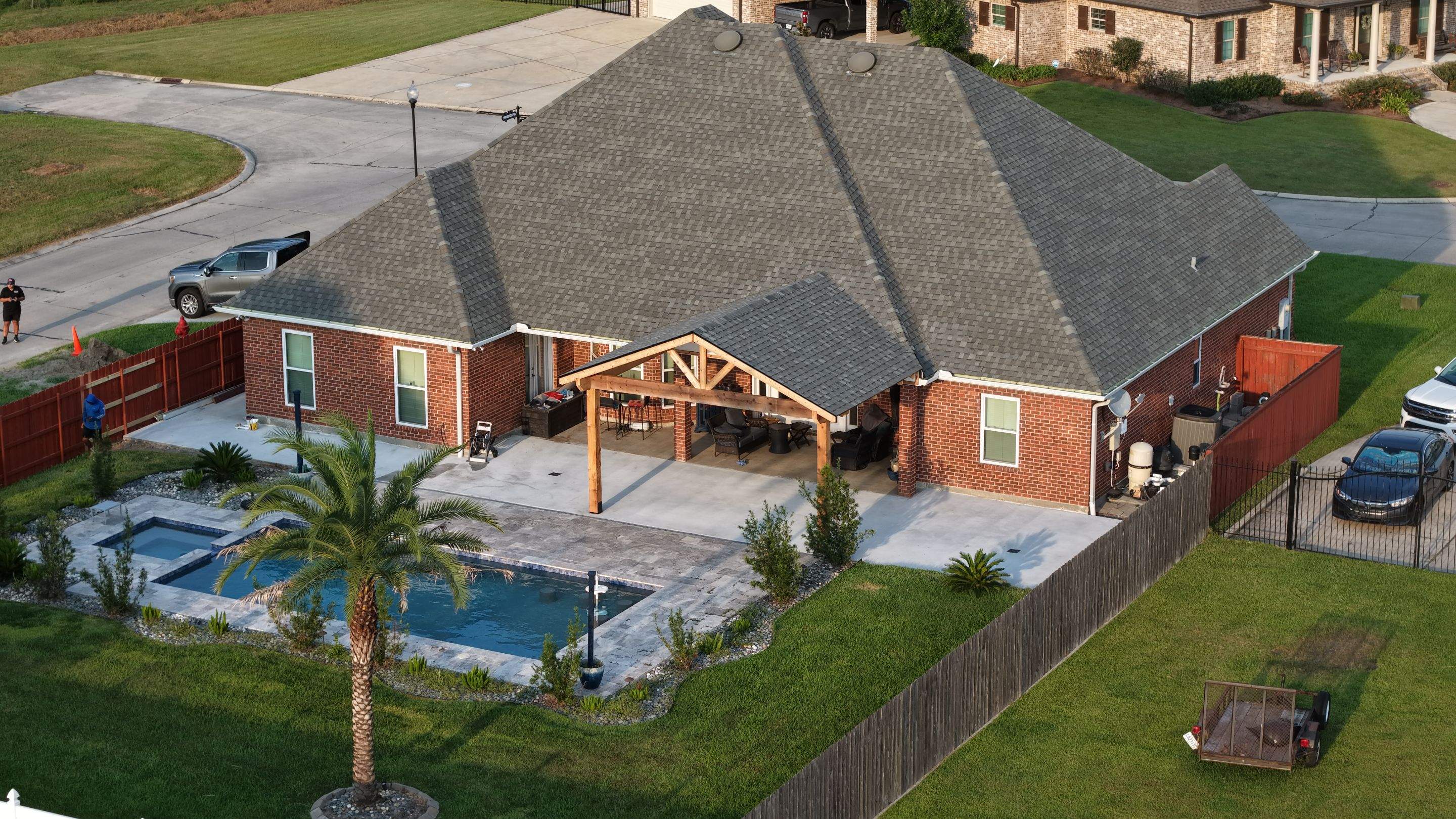 HDS Contractors - Concrete Patio and Cedar Cover in Belle Chasse by HDS Contractors