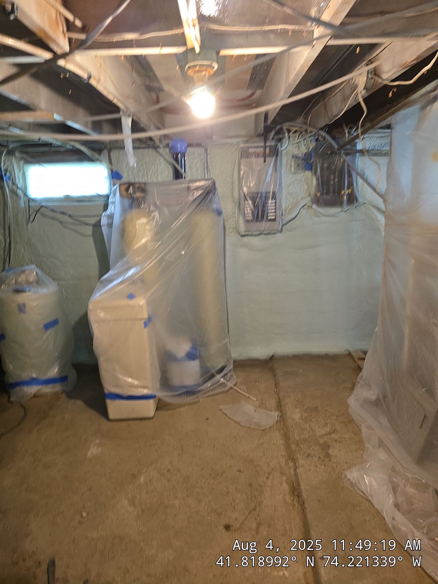 Master bedroom Exterior Walls using open cell spray foam by NYS Foam & Energy