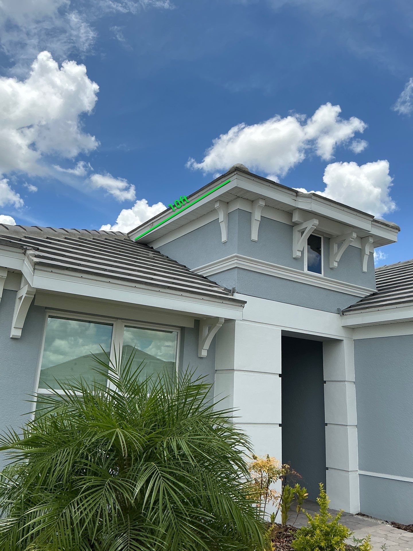 6-INCH White Gutter Installation in Palmetto FL by Gutter Professors