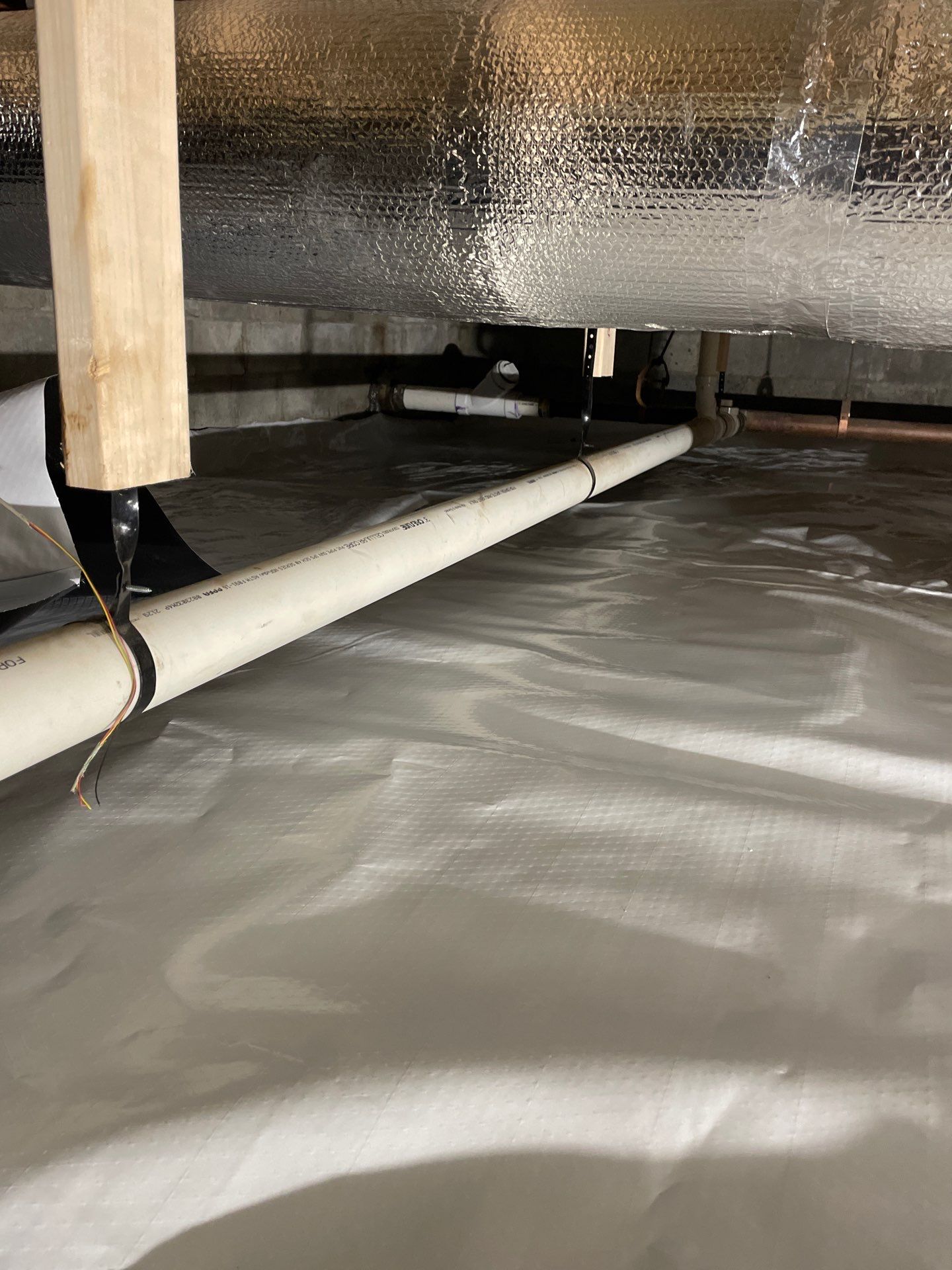 Basement Exterior Walls using Closed Cell Spray Foam by NYS Foam & Energy