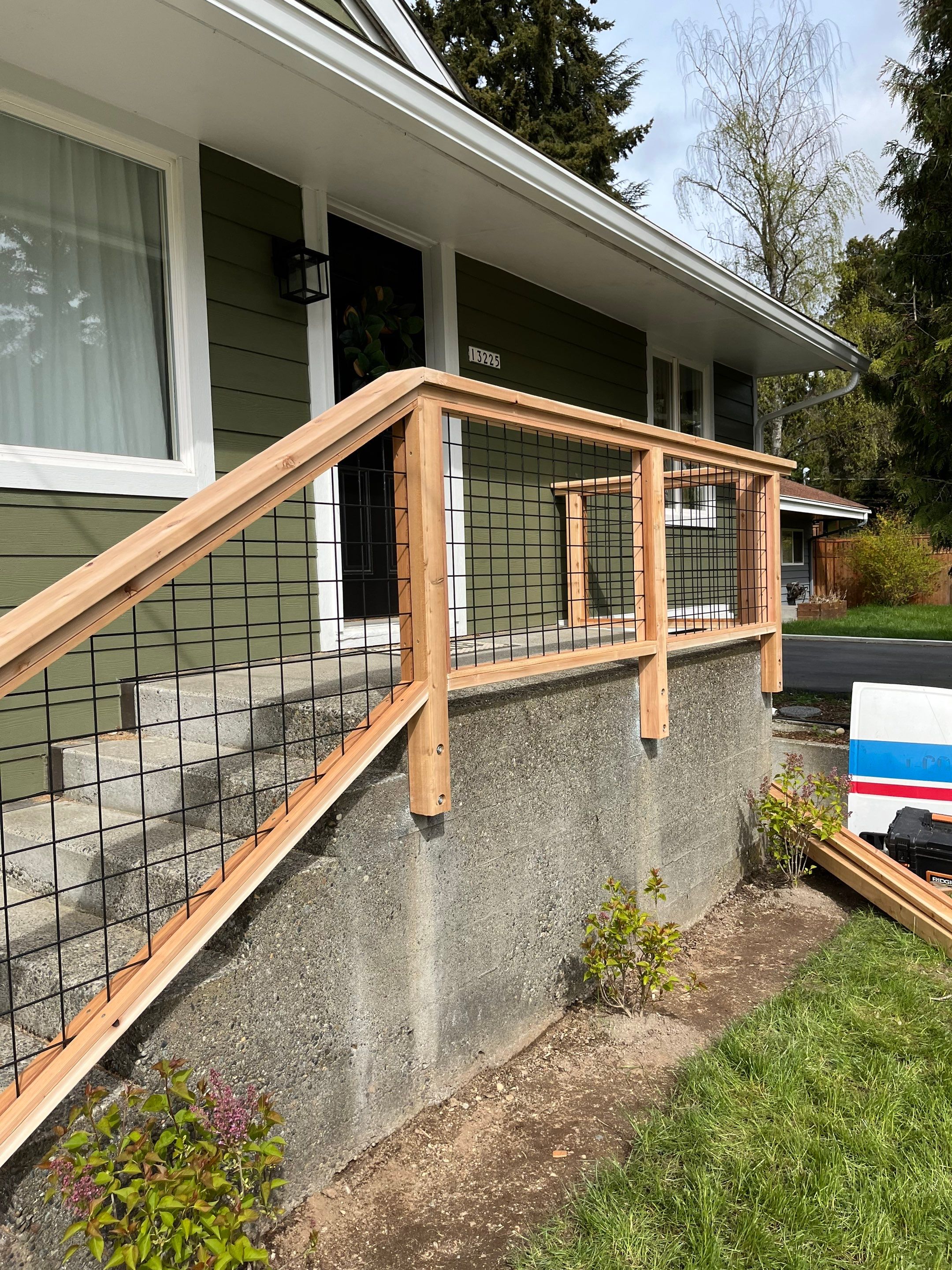 Burien Hogwire Railing  by Alki deck builders 