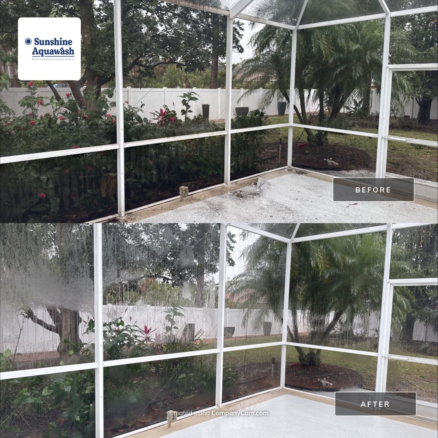 Lanai & Screen Enclosure Cleaning, Paver and Fence Cleaning by Sunshine AquaWash