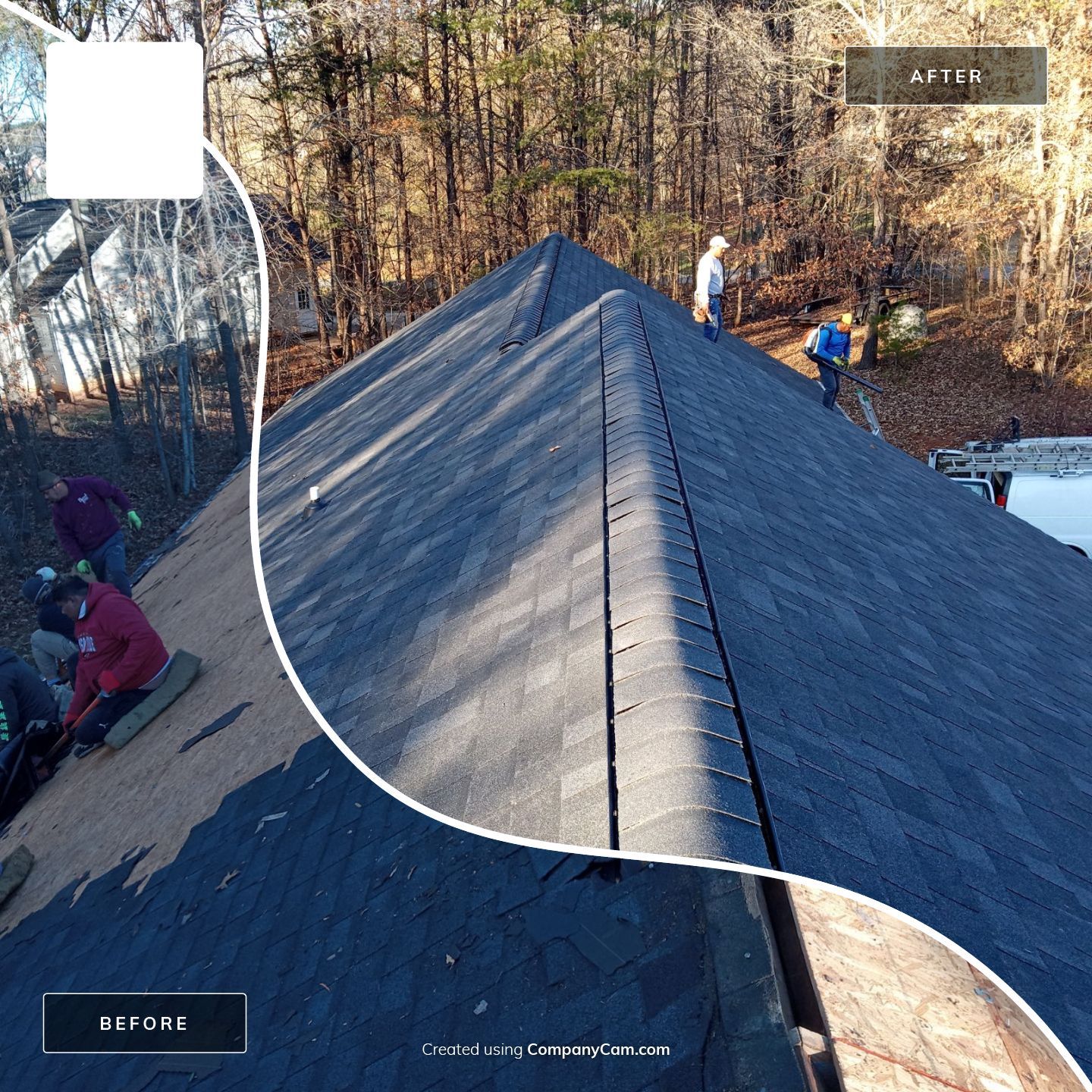 Residential Roofing Installation using Architectural shingles by BROCK BUILDERS 