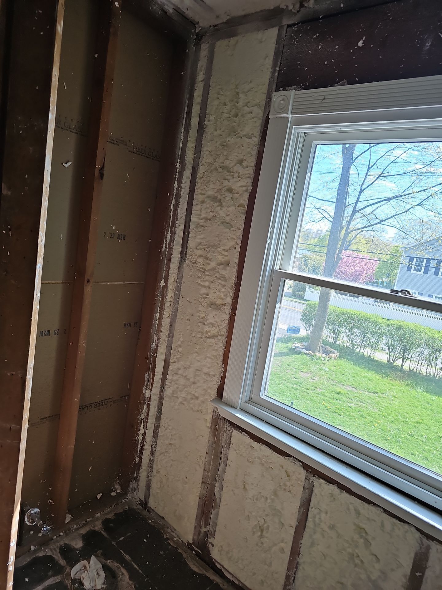 Basement Exterior Walls using Closed Cell Spray Foam by NYS Foam & Energy