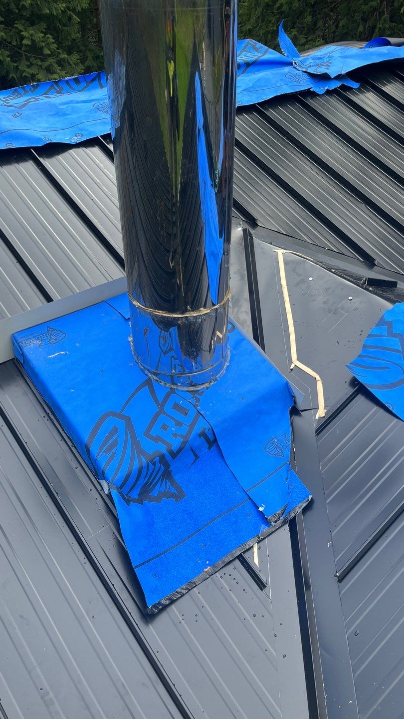 Residential ReRoofing Installation using 12" Prolok metal by Top Notch Roofing Inc