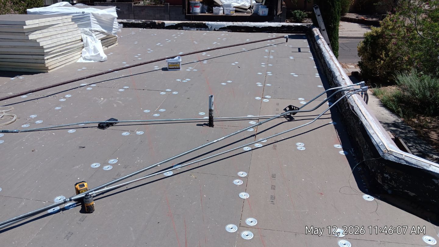 Residential TPO Roof Replacement and Decking Repair in Albuquerque by Doyle Roof Masters Inc