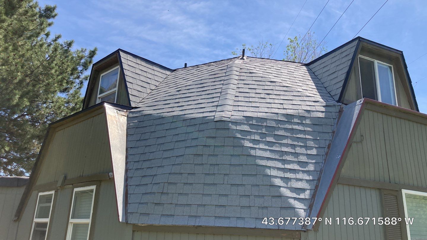 Geometric Dome Home Residential Roofing Installation using Owens Corning by ID Roofing LLC
