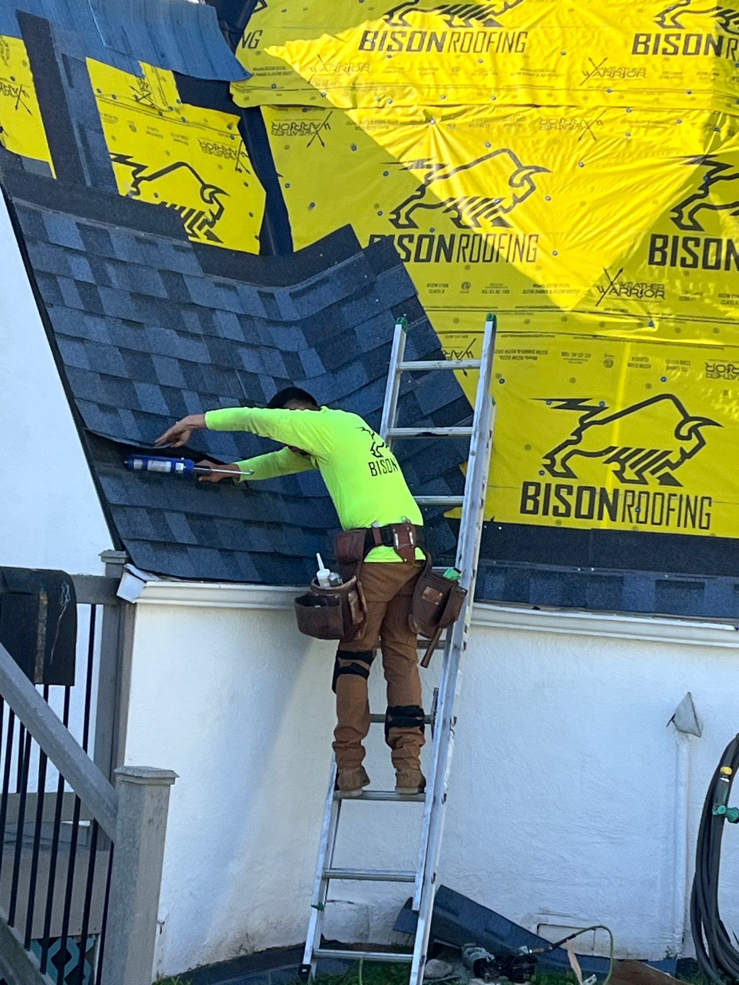 Project in Converse by Bison Roofing  