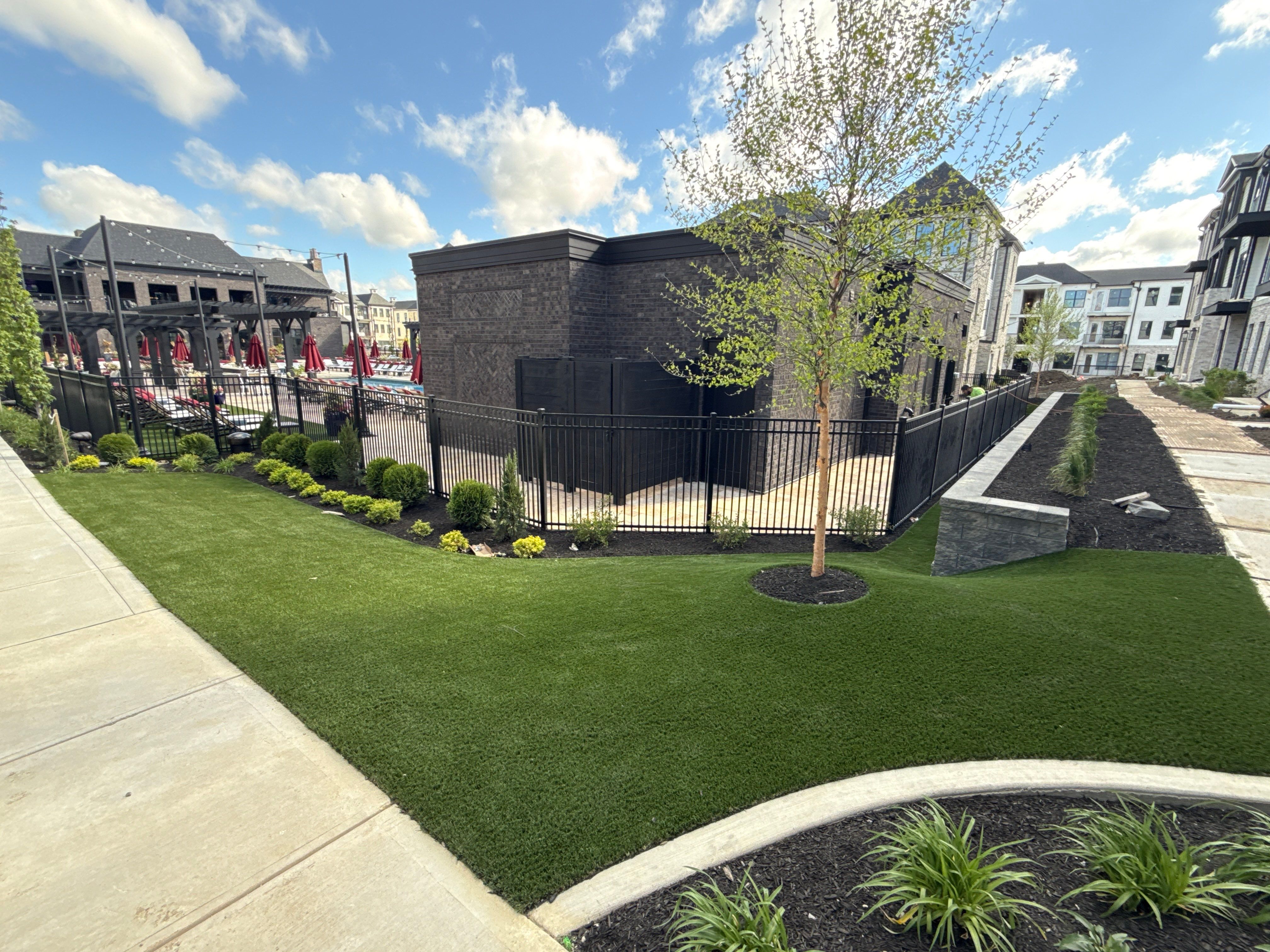 Multi-Family Alamira Apartments - Synthetic Turf Installation in Columbus by Southwest Greens Midwest