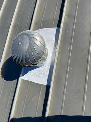 Roof Repair on a metal roof 