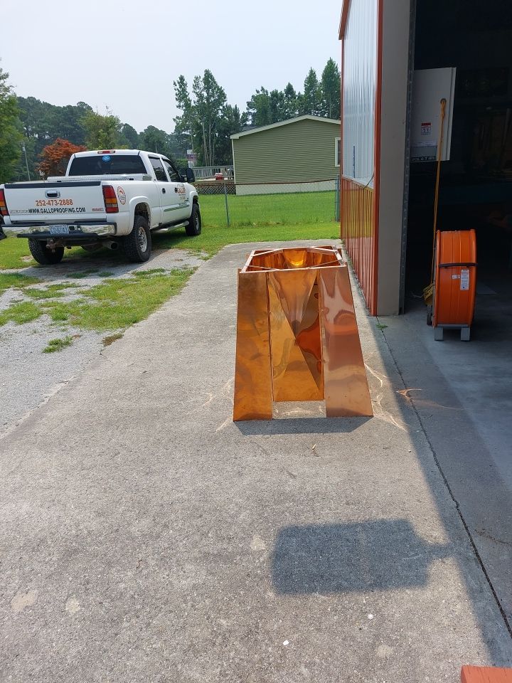 Chimney Chase using Copper by Gallop Roofing & Remodeling, Inc.