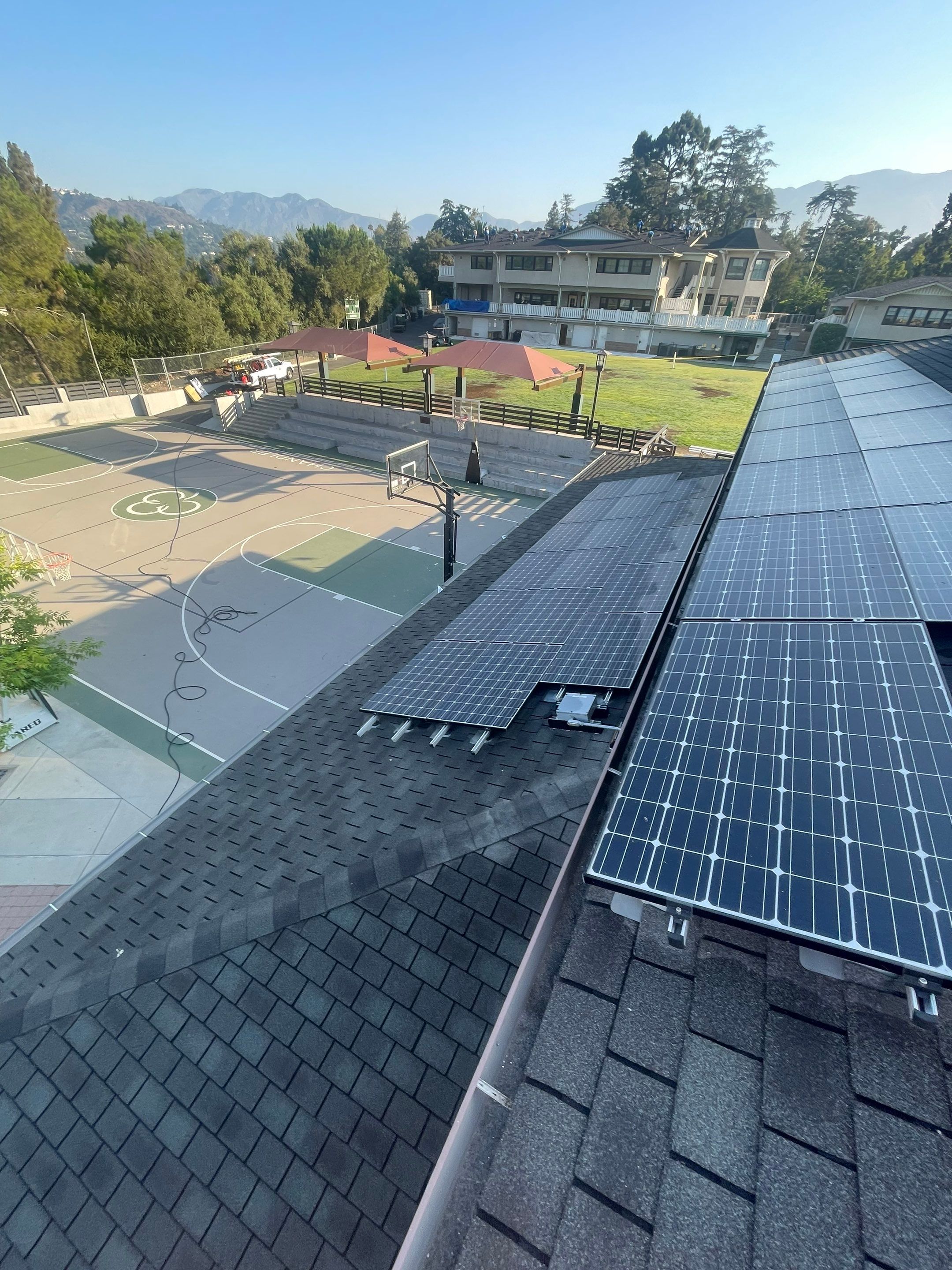 Commercial Solar Panel Cleaning for Chandler School in Pasadena Ca by Palm Coast Solar Cleaning