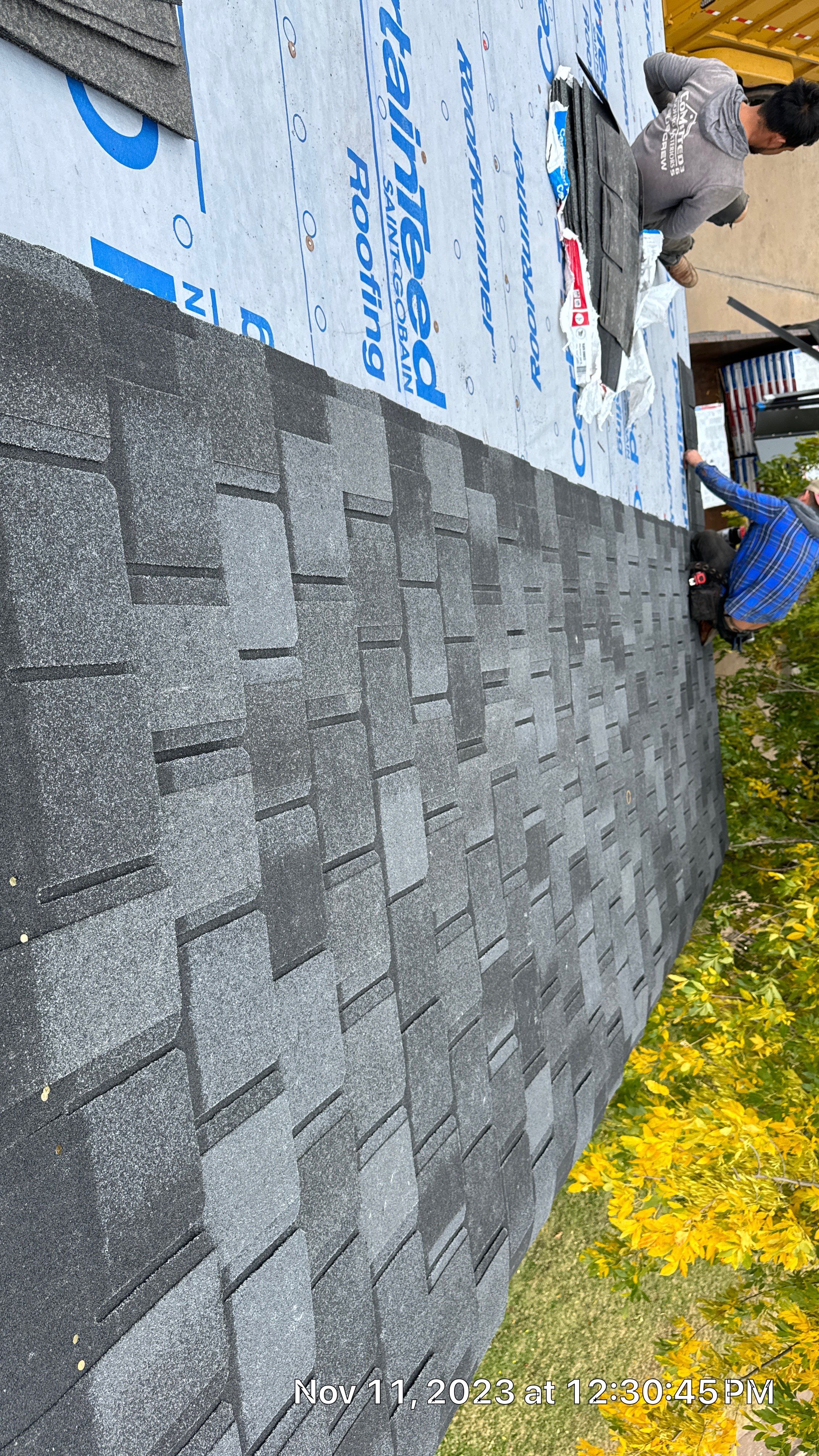 Commercial Roofing Installation using Certainteed Belmont IR by Castillo Roofing