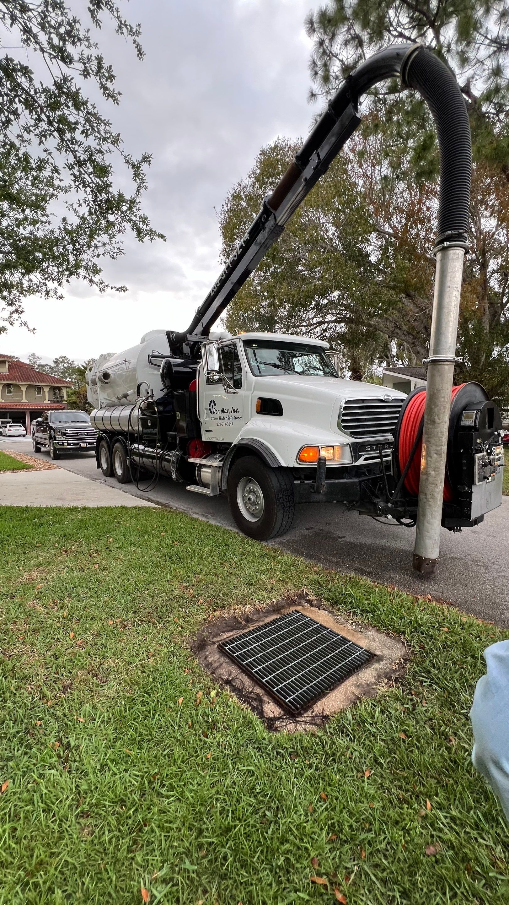 Naples Private Airport Community Catch Basin Cleaning by APS Power & Water