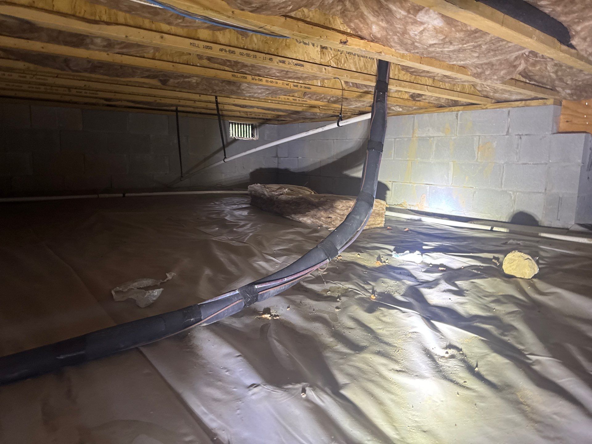 Project in Smithfield by Patriot Crawl Space Repairs