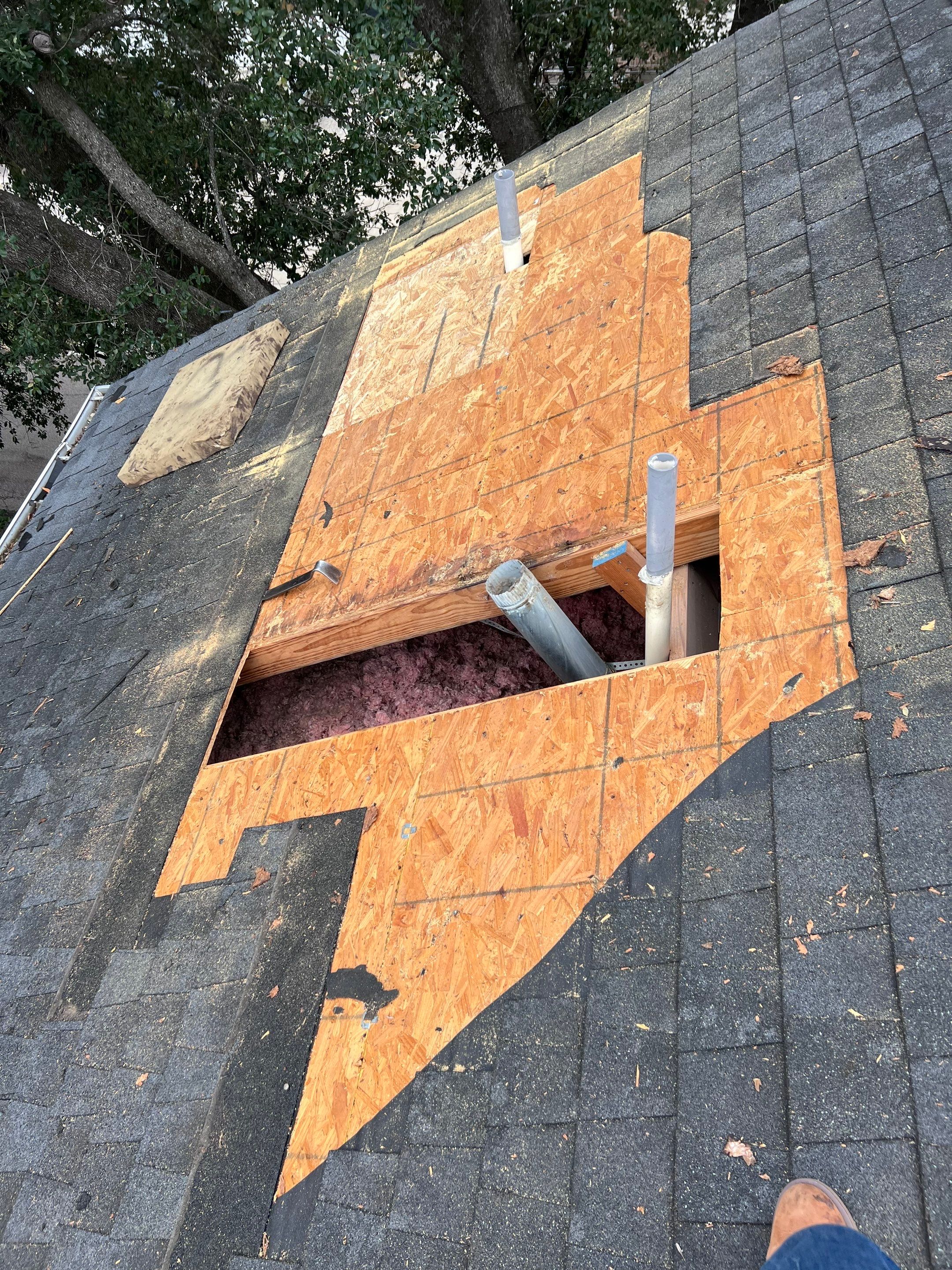 Hail Damage using Owen's Corning Duration (Lifetime) Shingles by Roof Repair Company