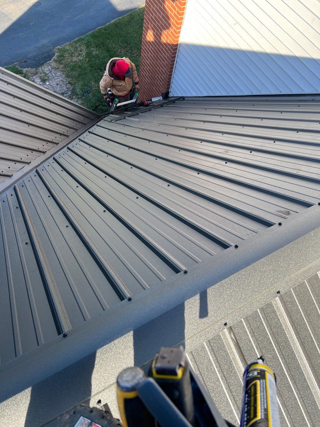 Residential Roofing Installation using Performance Panel Metal - Frost Black by RoofX 