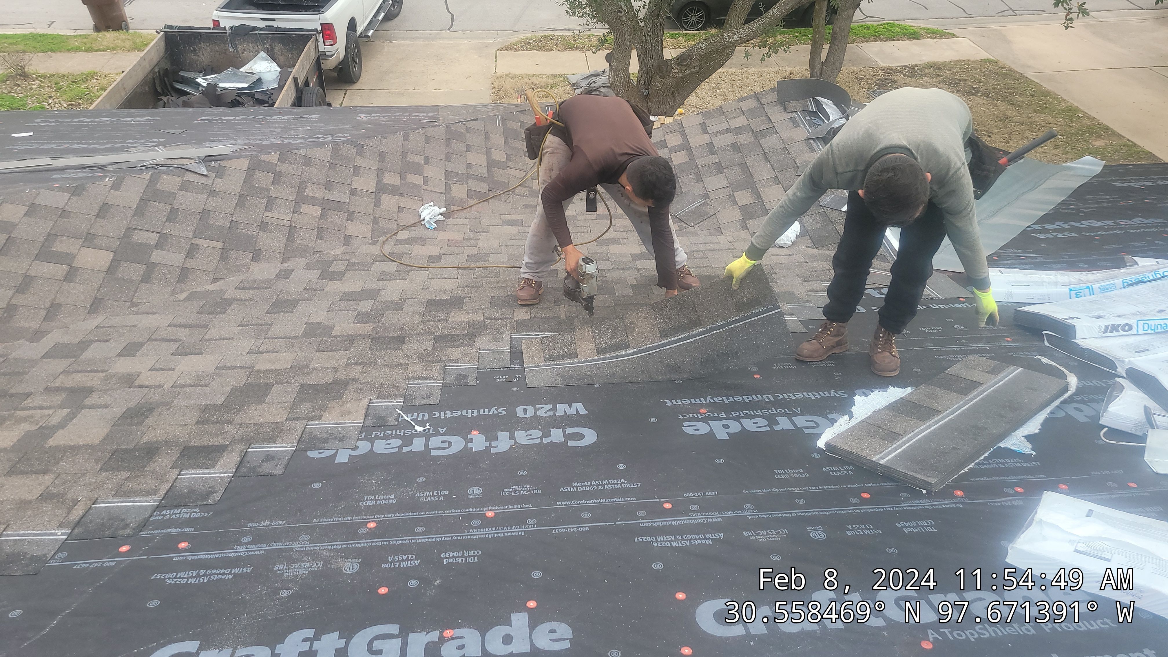 Round Rock Hail Damage Restoration and IKO Dynasty Roof Replacement by Caliber Restoration LLC