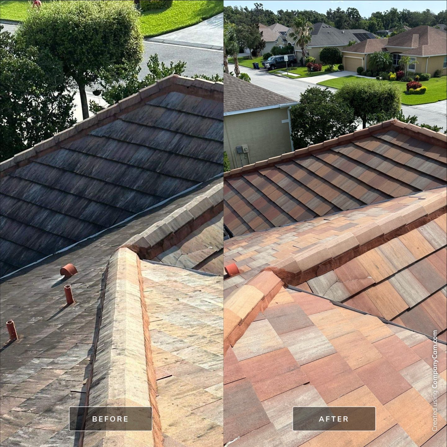 🏡 Tile Roof Cleaning – Gamble Creek Estates, Parrish, FL by Sunshine AquaWash
